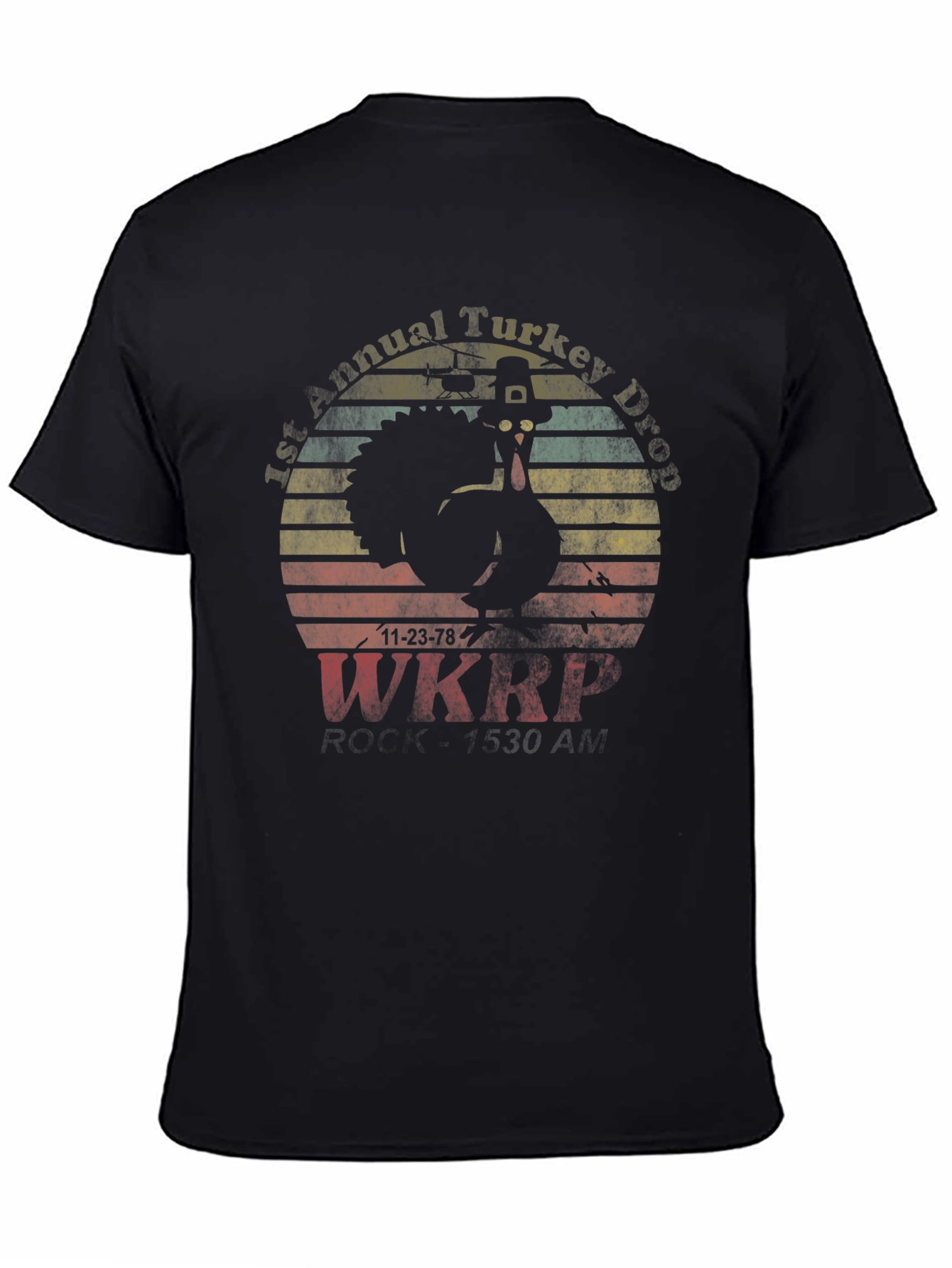 Retro Turkey Drop T-Shirt - WKRP Thanksgiving