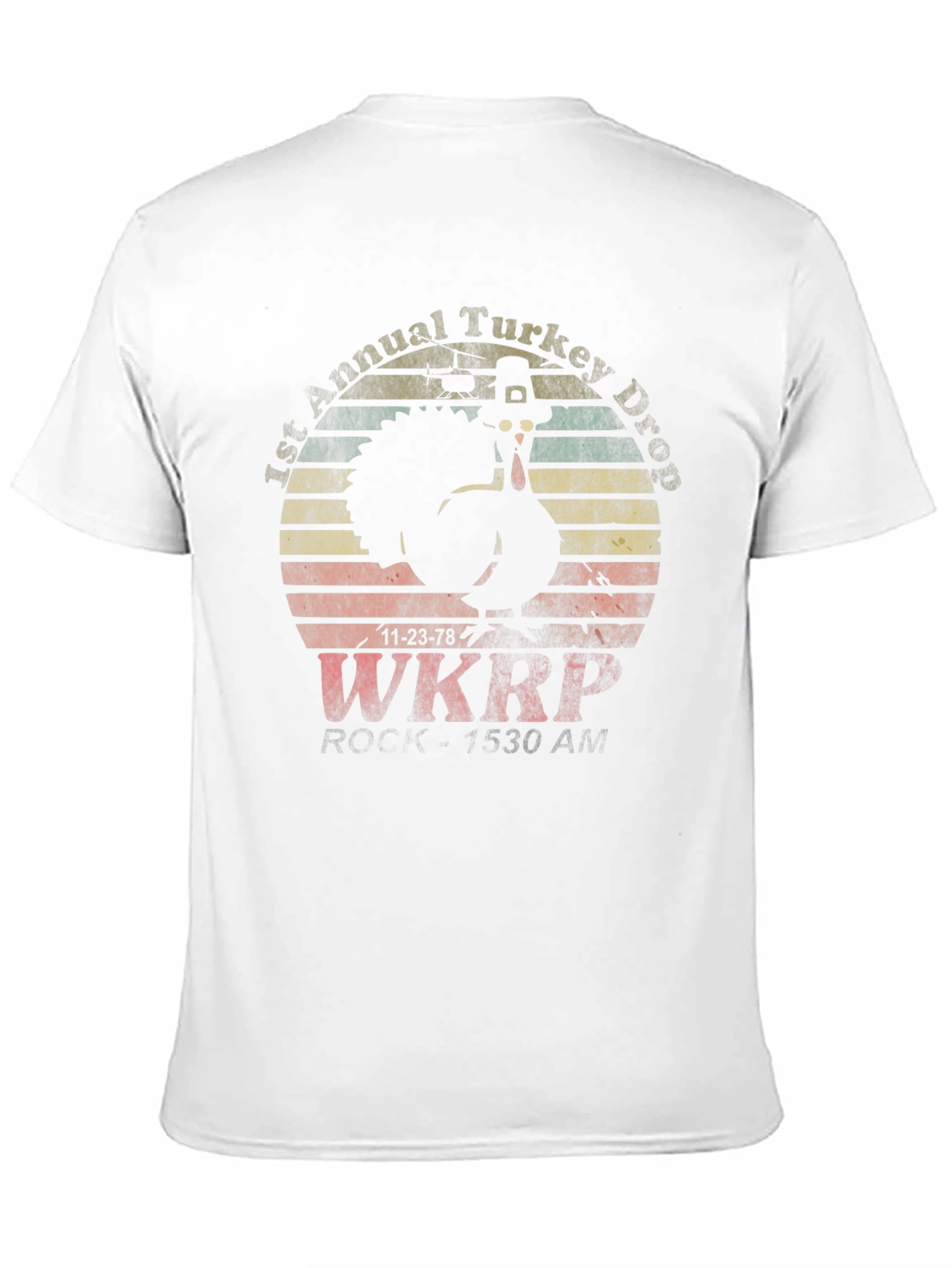 Retro Turkey Drop T-Shirt - WKRP Thanksgiving