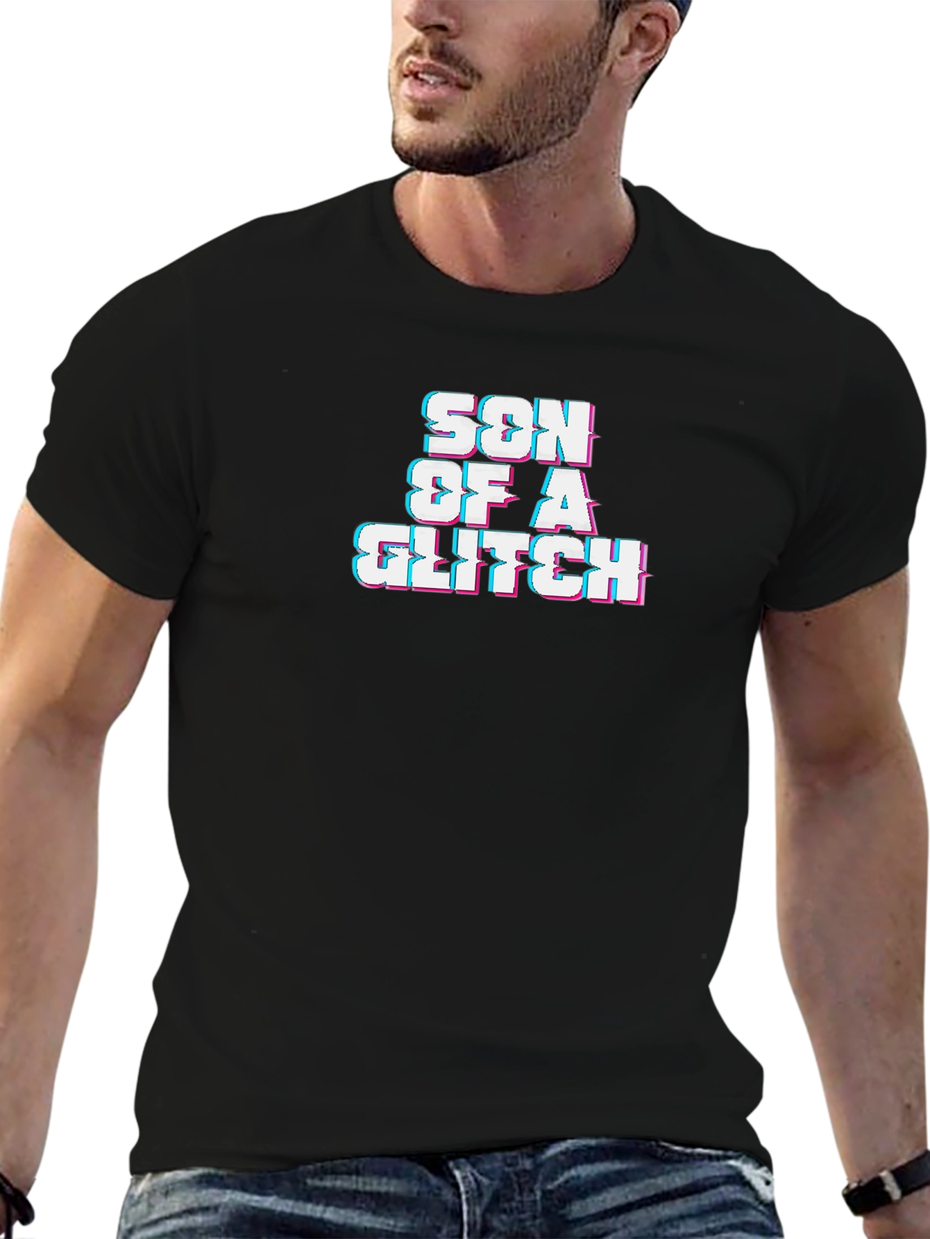 Son of a Glitch Black T-Shirt