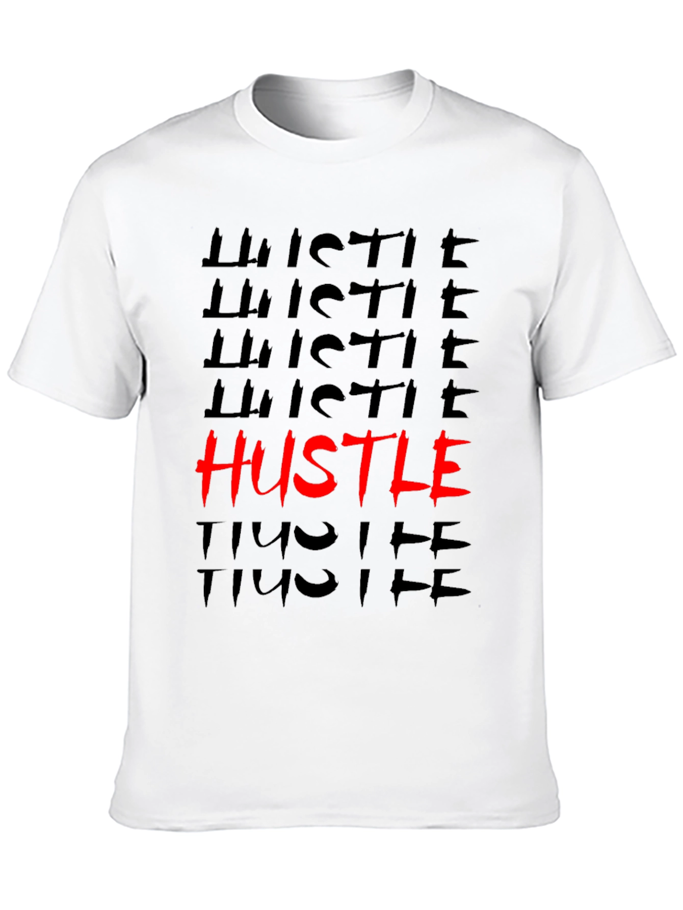 Hustle Graphic Print Mens Black Tee