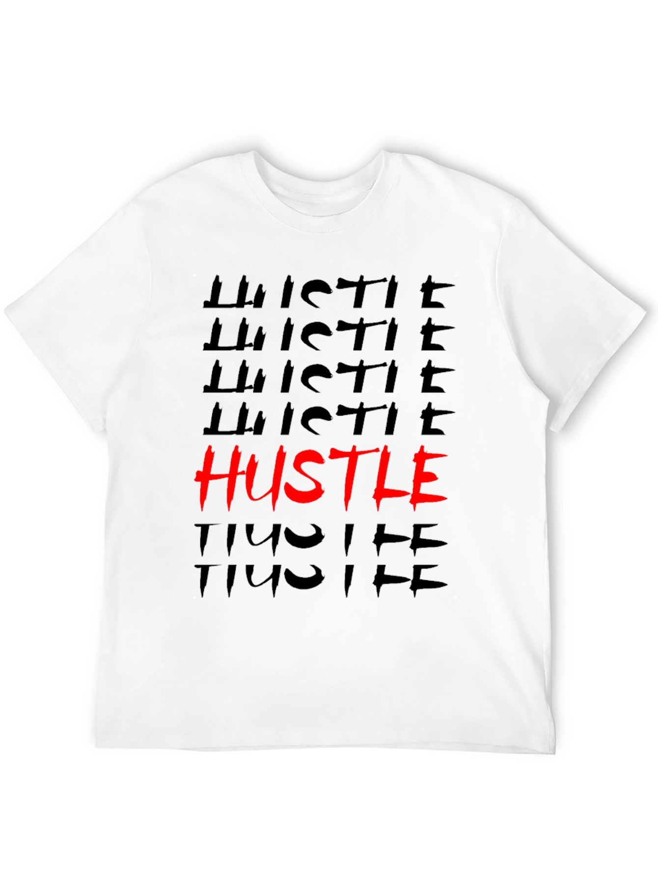 Hustle Graphic Print Mens Black Tee