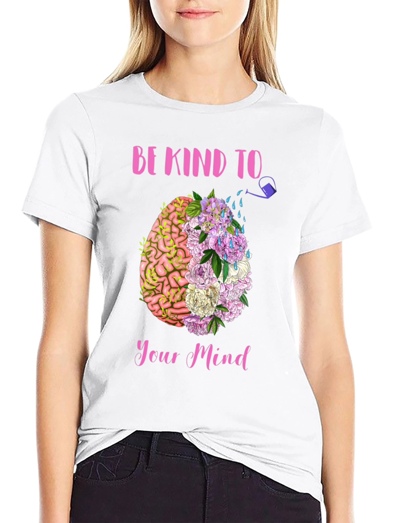 Be Kind To Your Mind Graphic Tee - Black