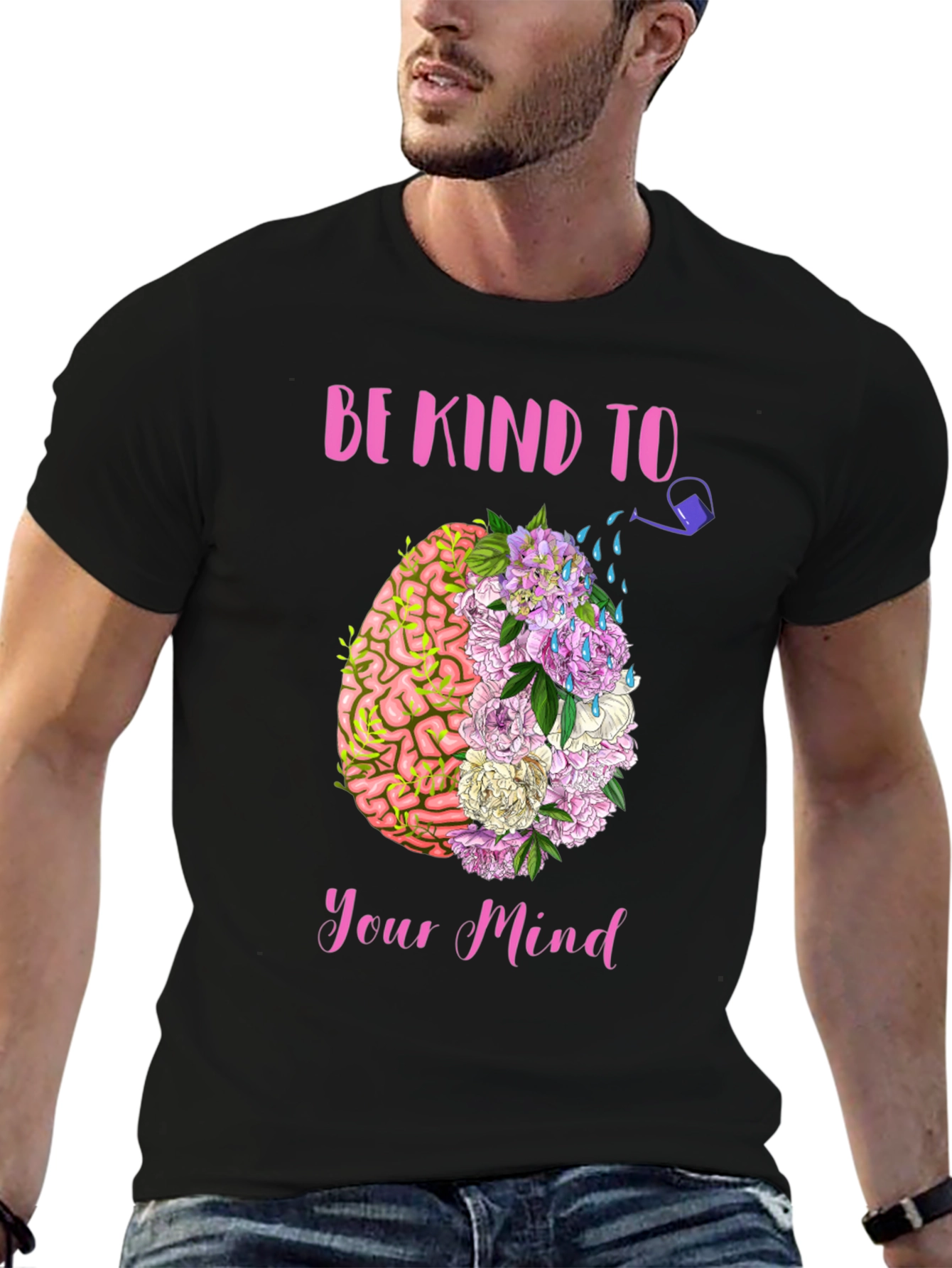 Be Kind To Your Mind Graphic Tee - Black