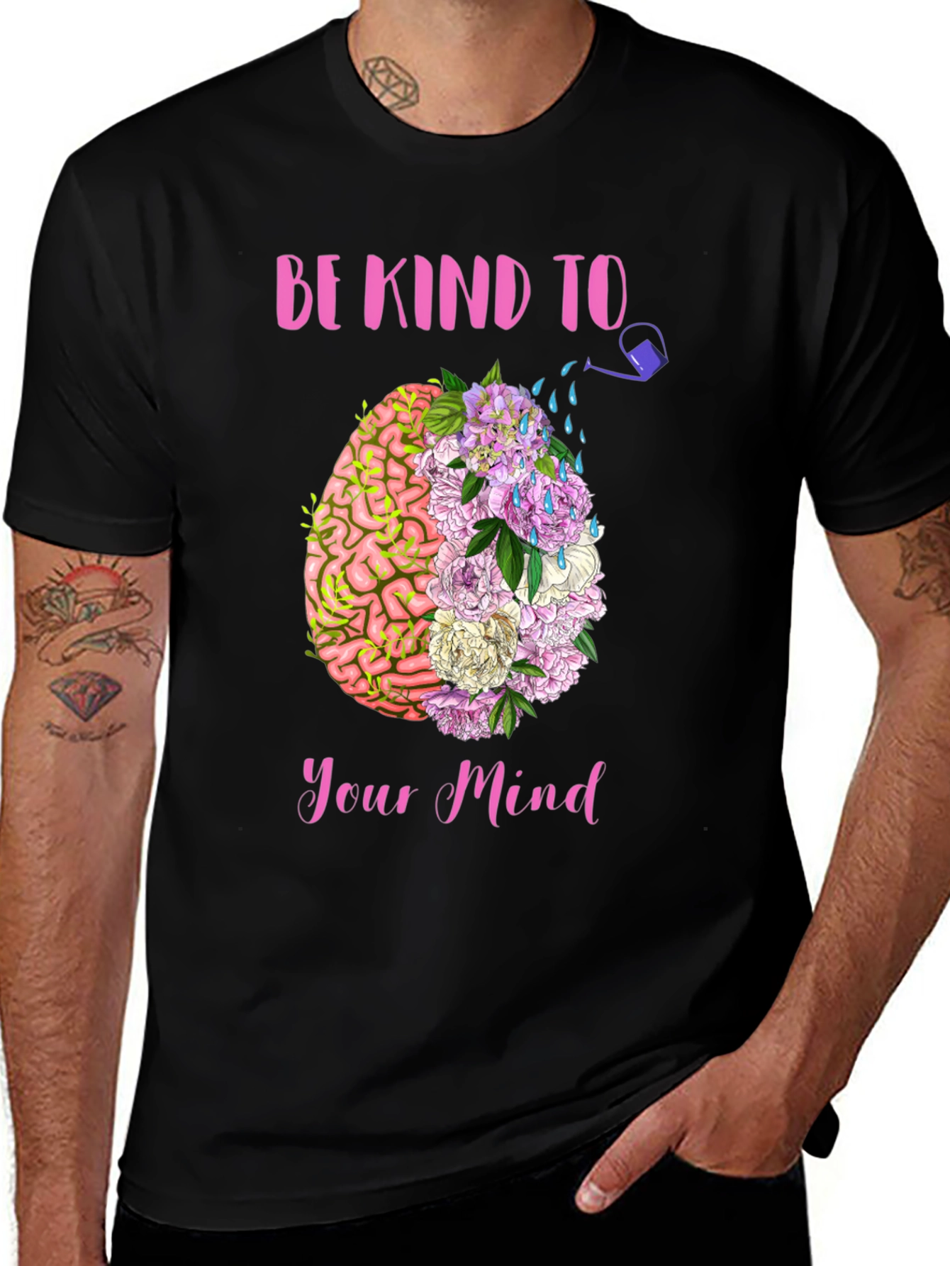 Be Kind To Your Mind Graphic Tee - Black