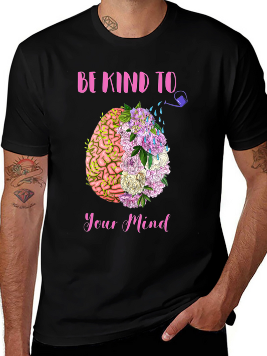 Be Kind To Your Mind Graphic Tee - Black