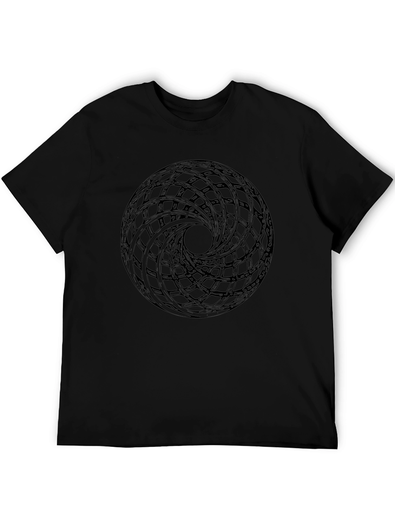 Abstract Geometric Circle Graphic Tee - Modern Style