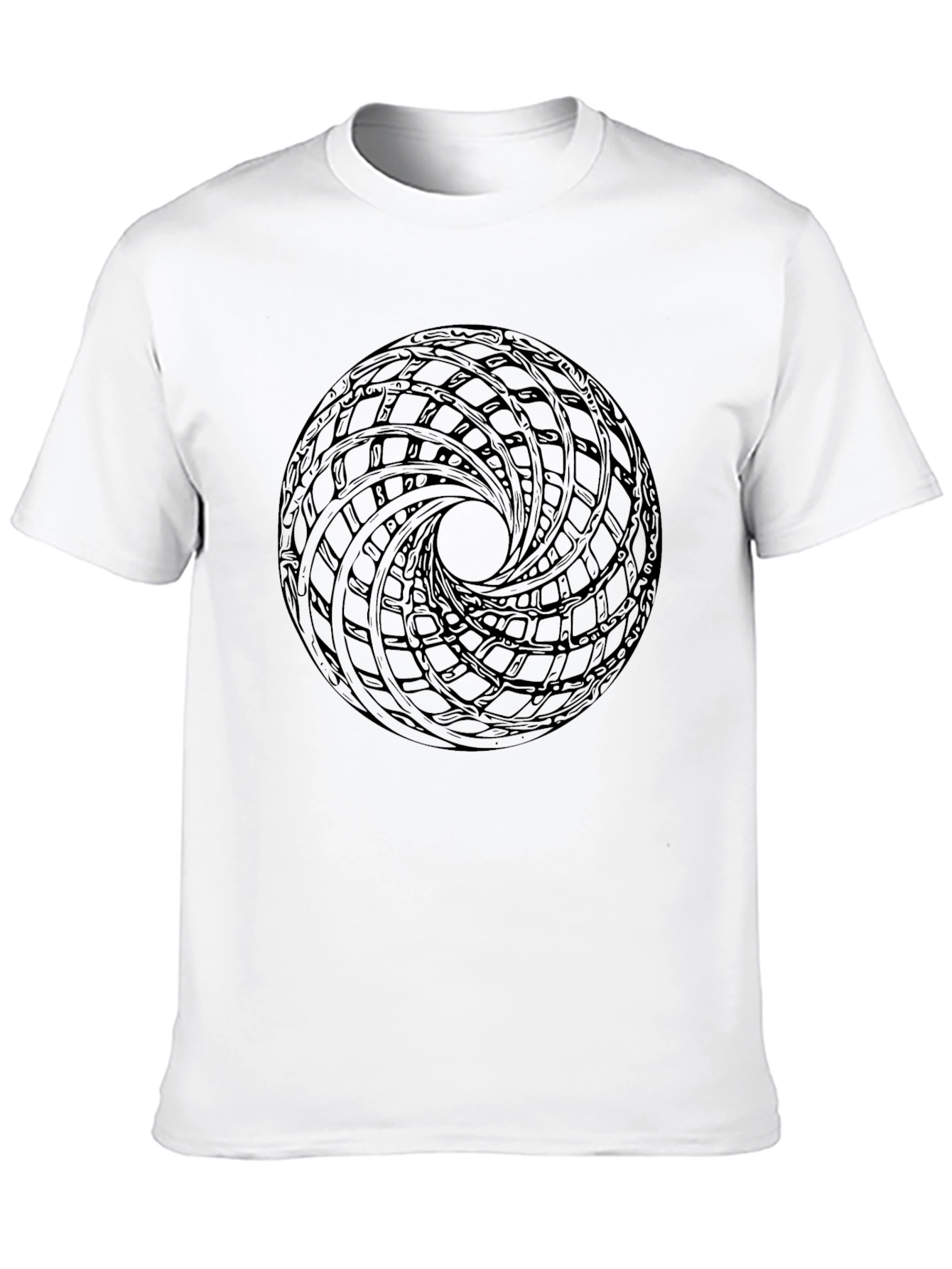 Abstract Geometric Circle Graphic Tee - Modern Style