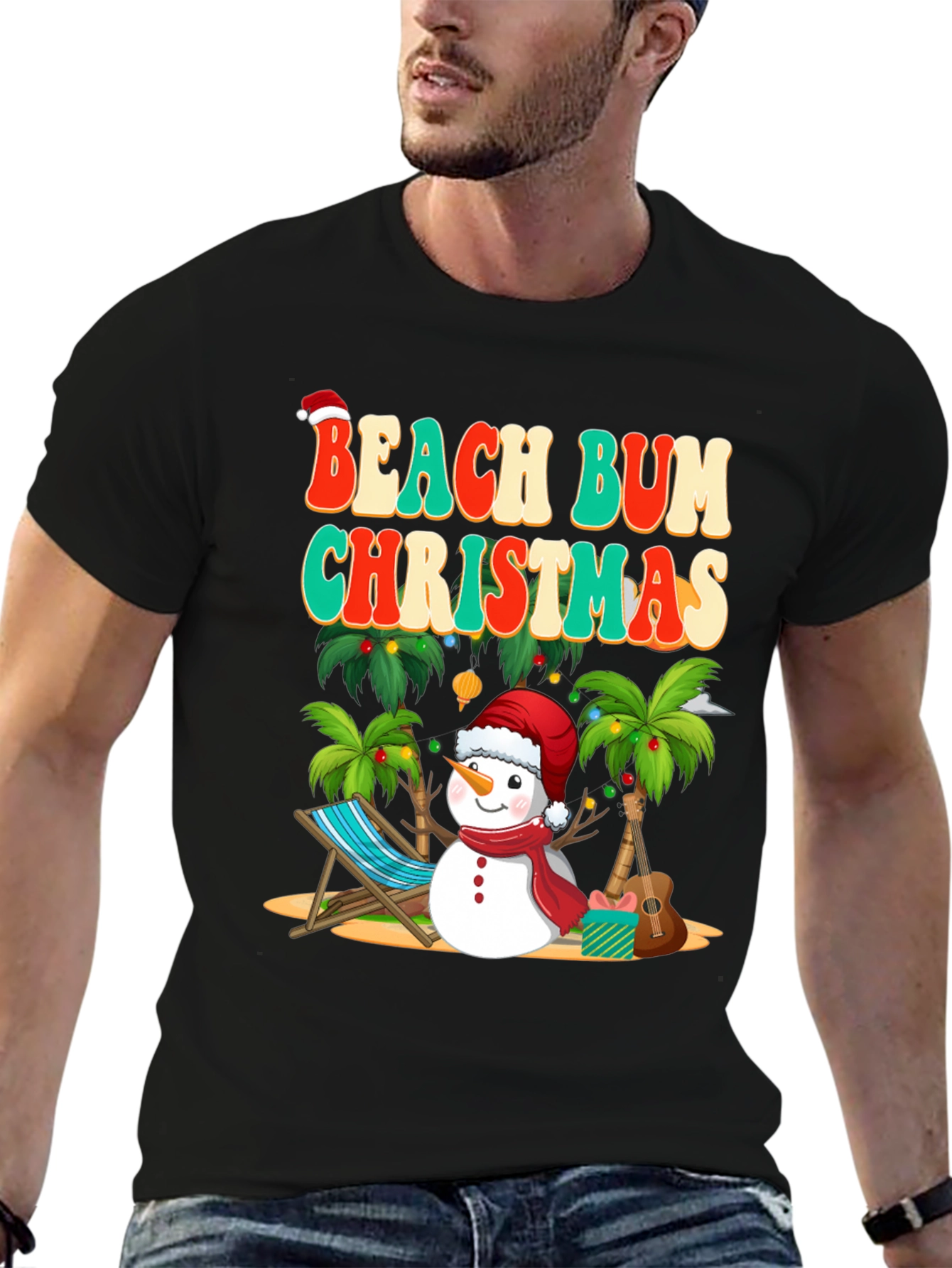 Beach Bum Christmas T-Shirt