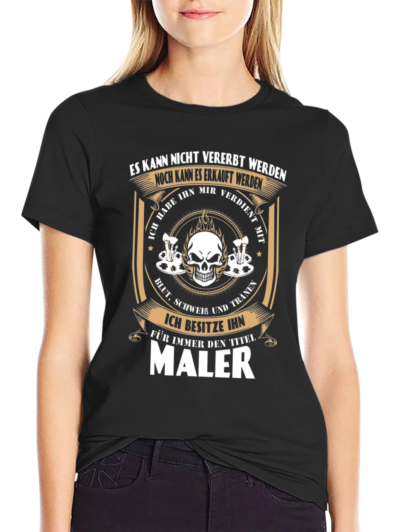 Painter T-Shirt - Skull Graphic Tee