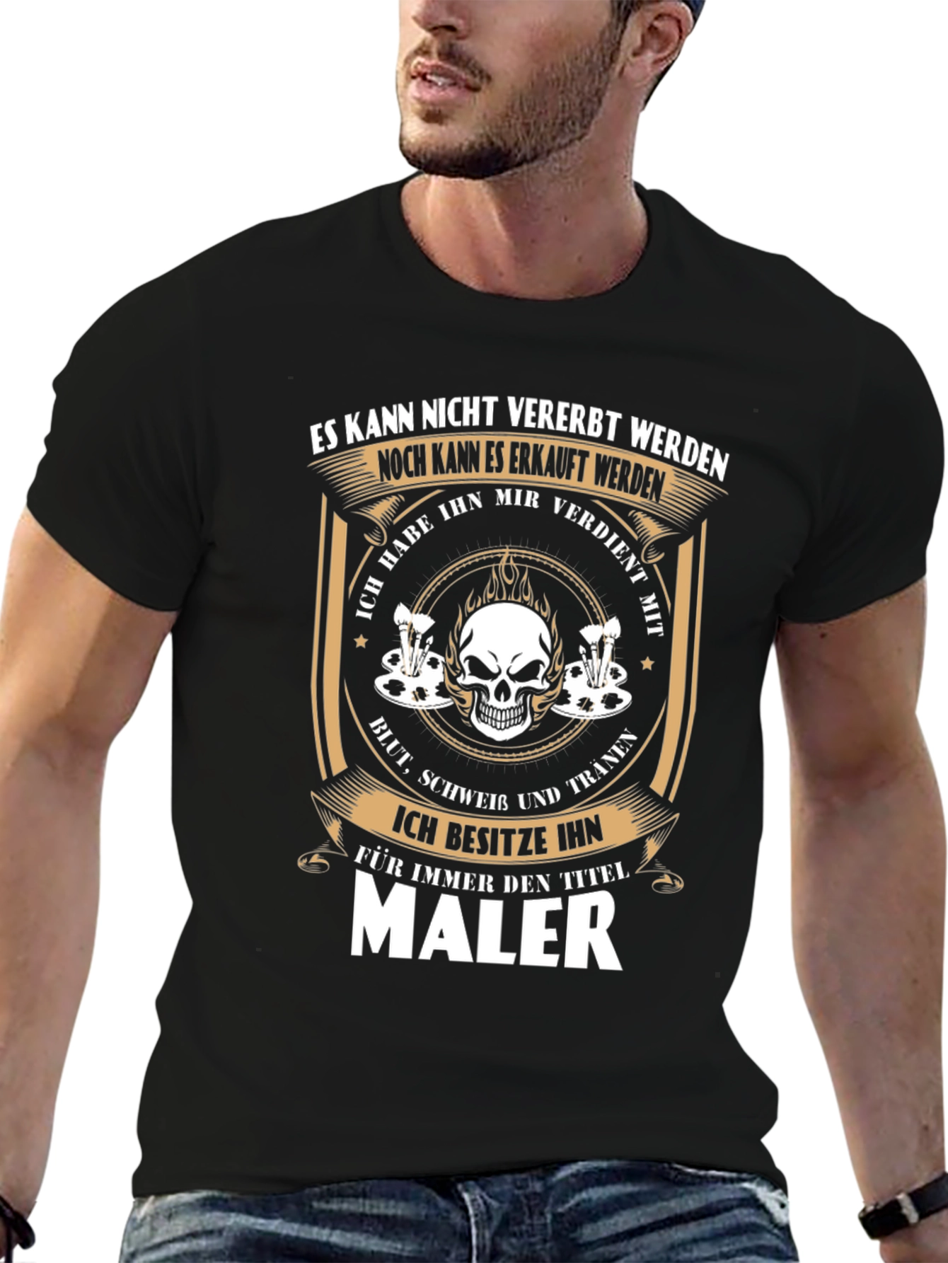 Painter T-Shirt - Skull Graphic Tee