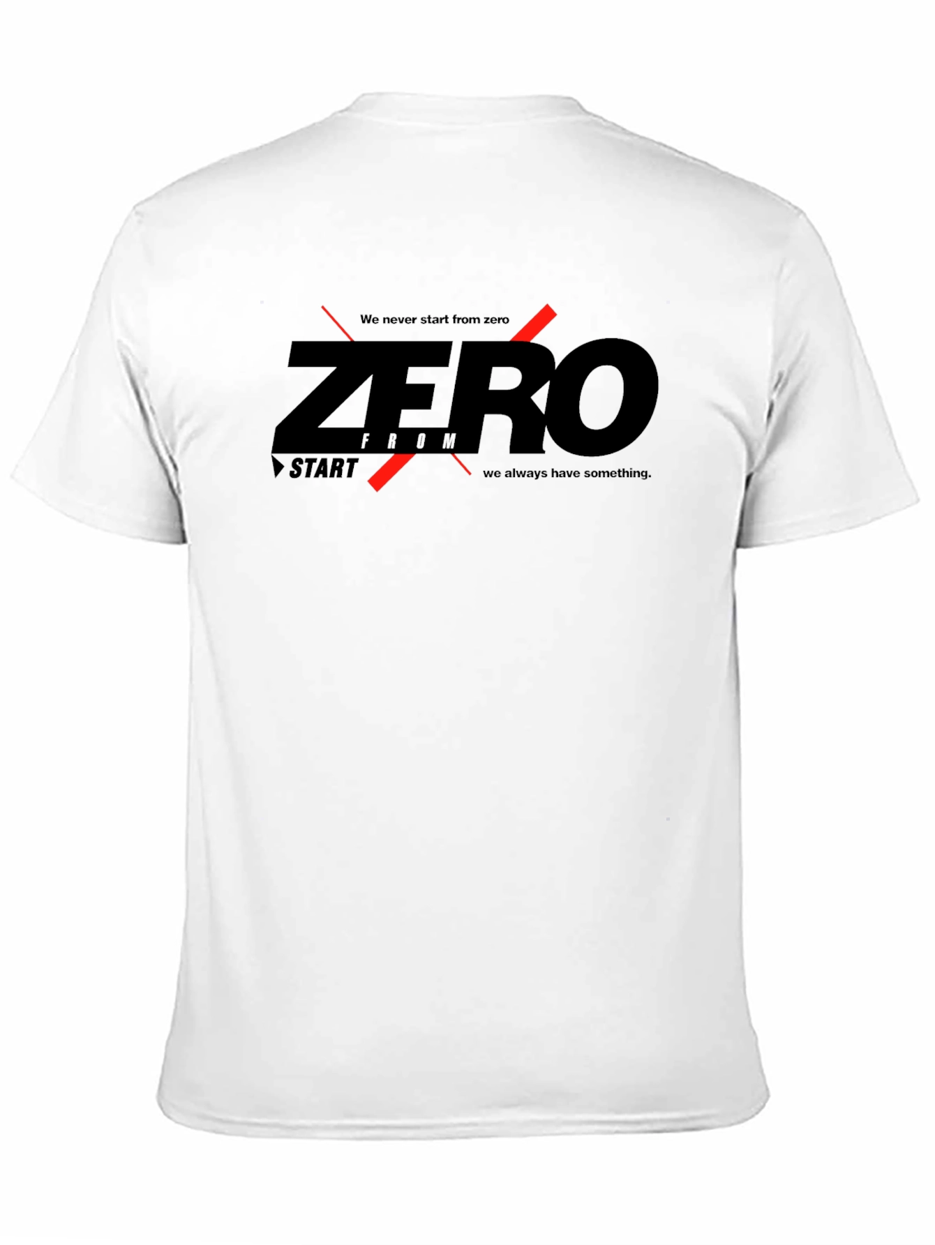 Zero From Start Graphic Black T-Shirt