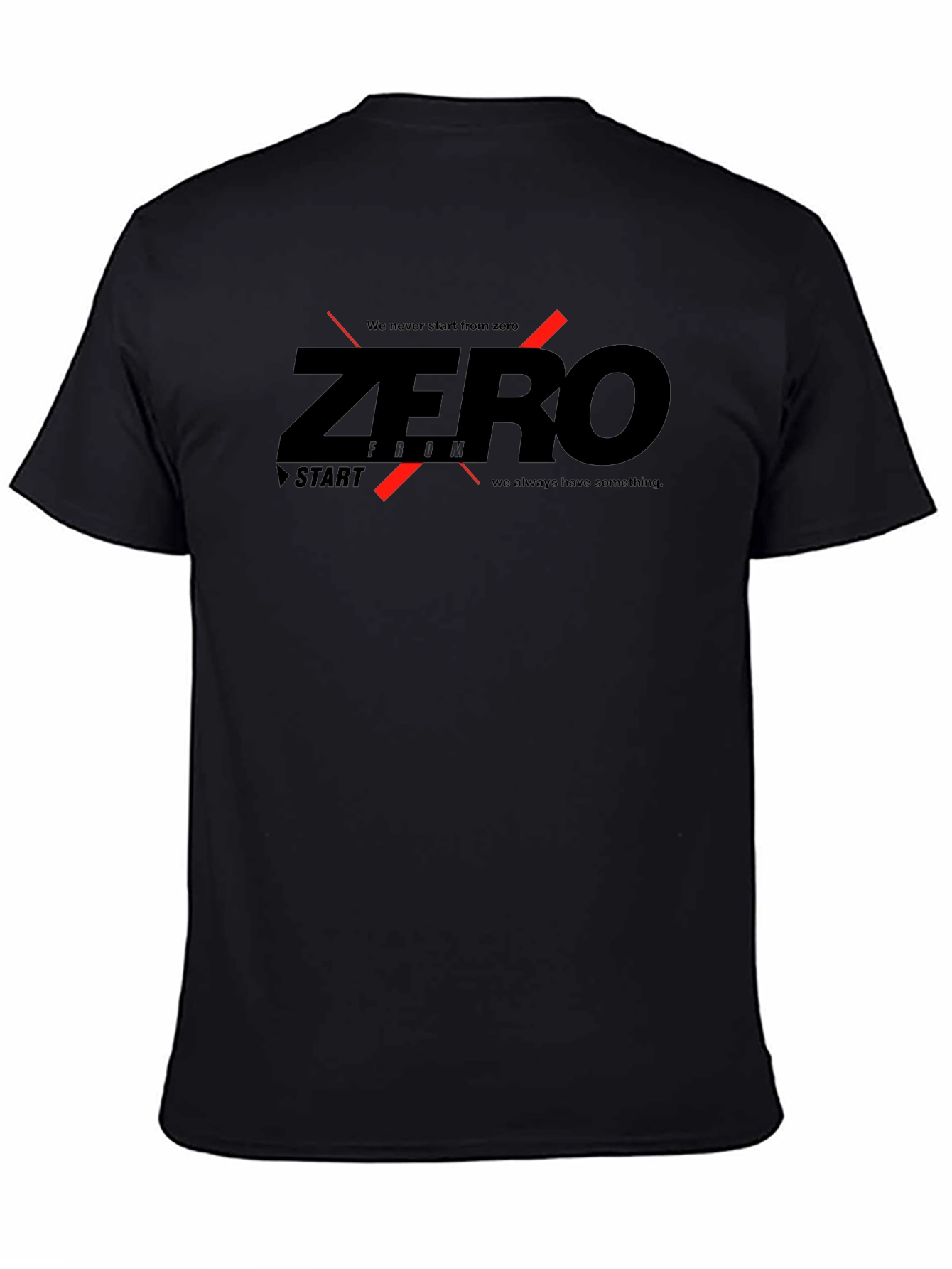 Zero From Start Graphic Black T-Shirt