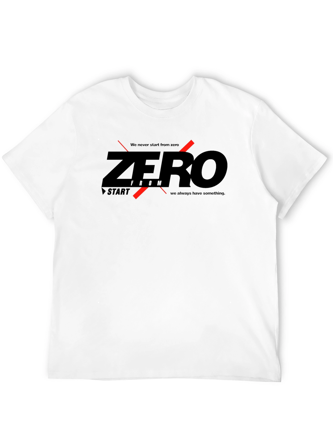 Zero From Start Graphic Black T-Shirt