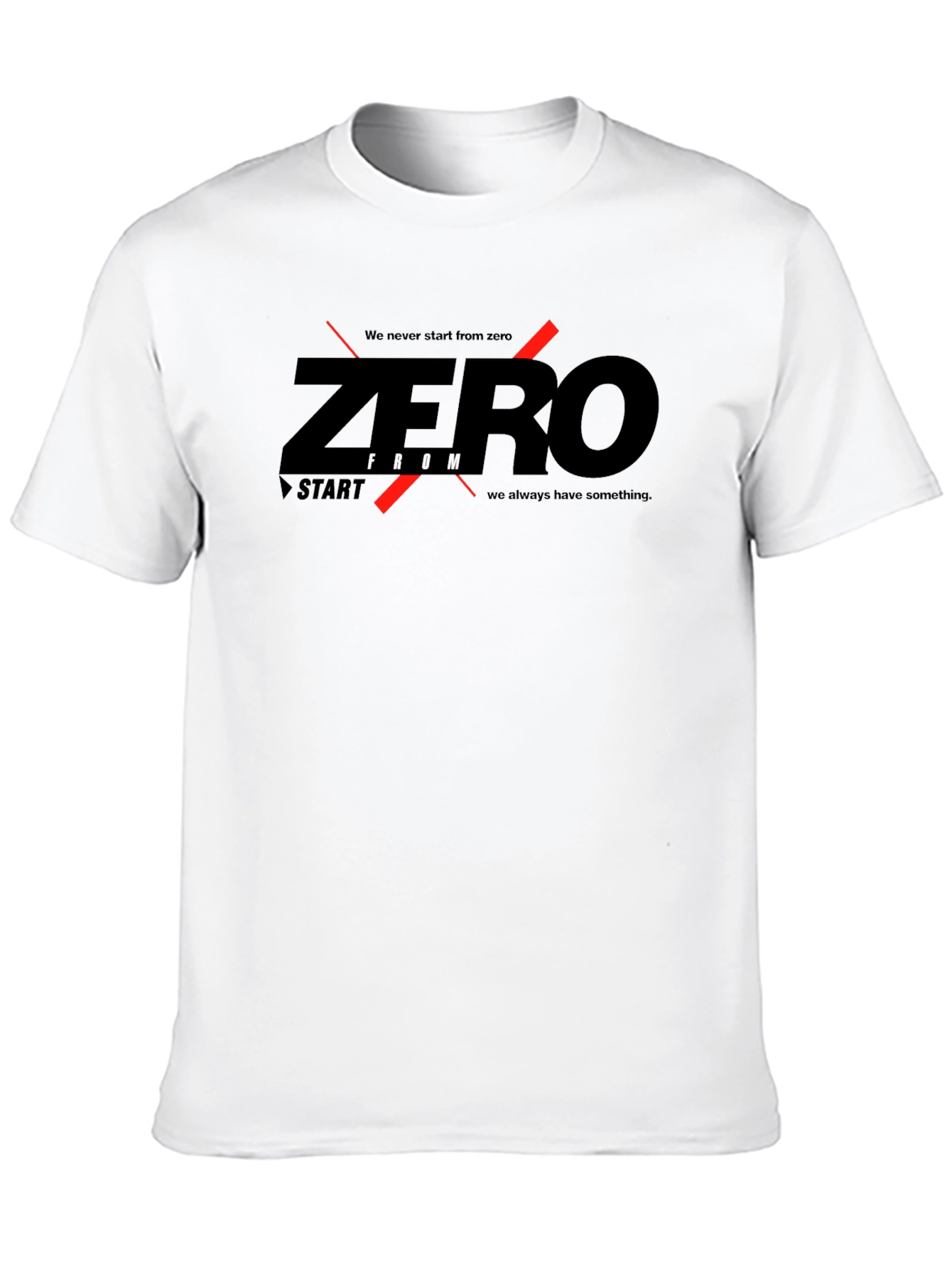 Zero From Start Graphic Black T-Shirt