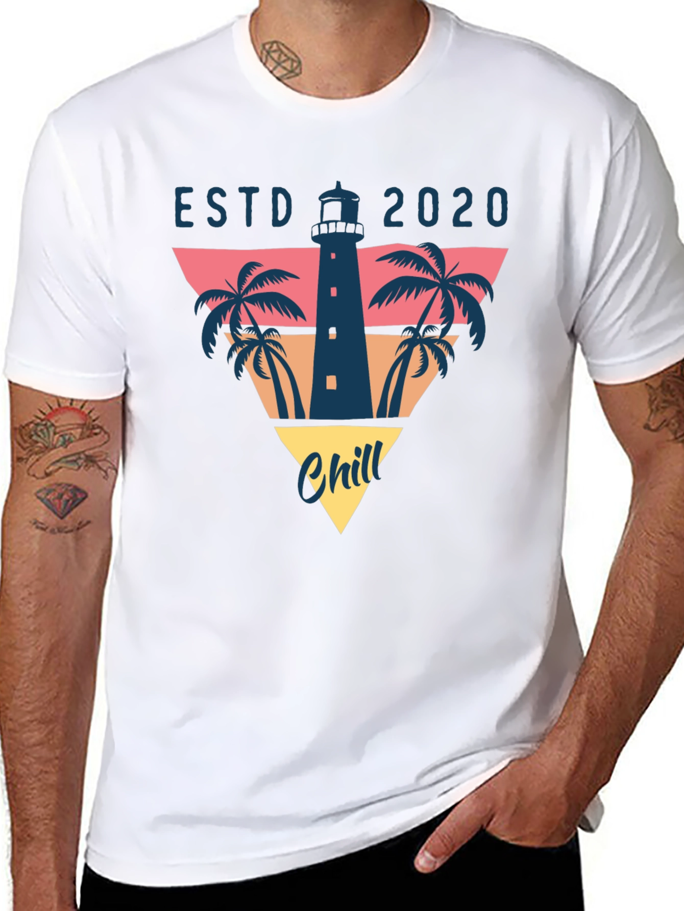 Chill ESTD 2020 Lighthouse Graphic T-Shirt