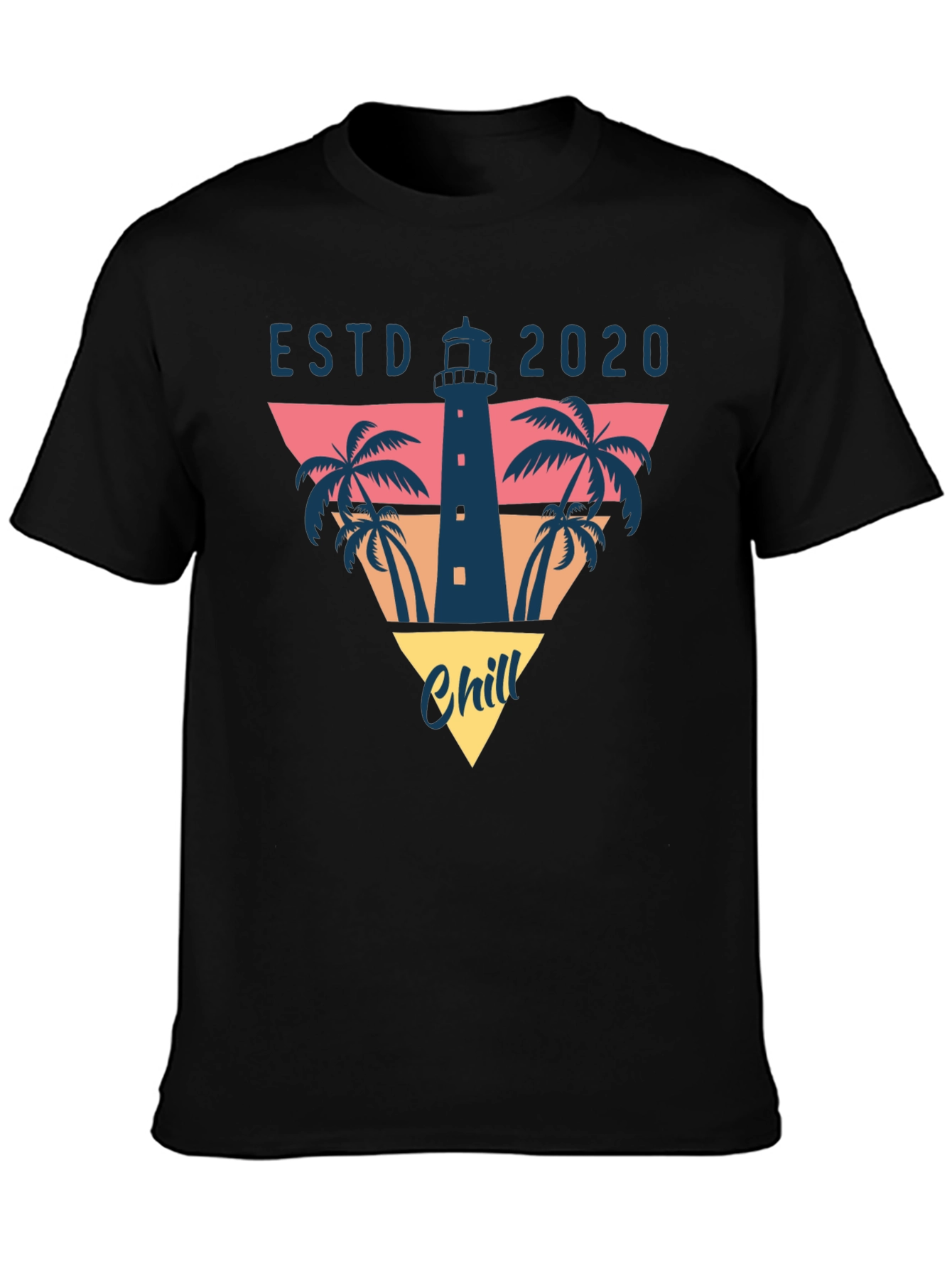 Chill ESTD 2020 Lighthouse Graphic T-Shirt