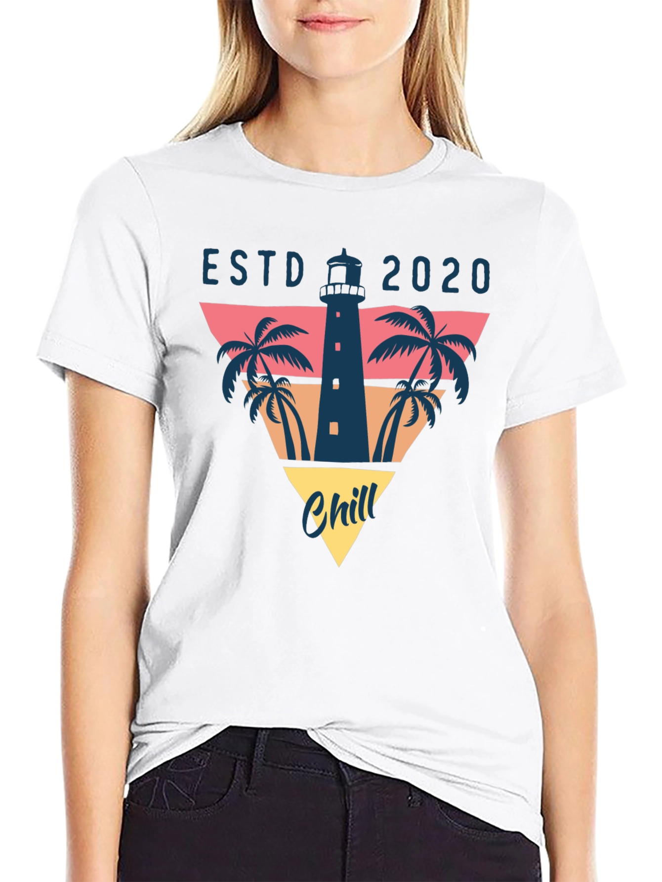 Chill ESTD 2020 Lighthouse Graphic T-Shirt