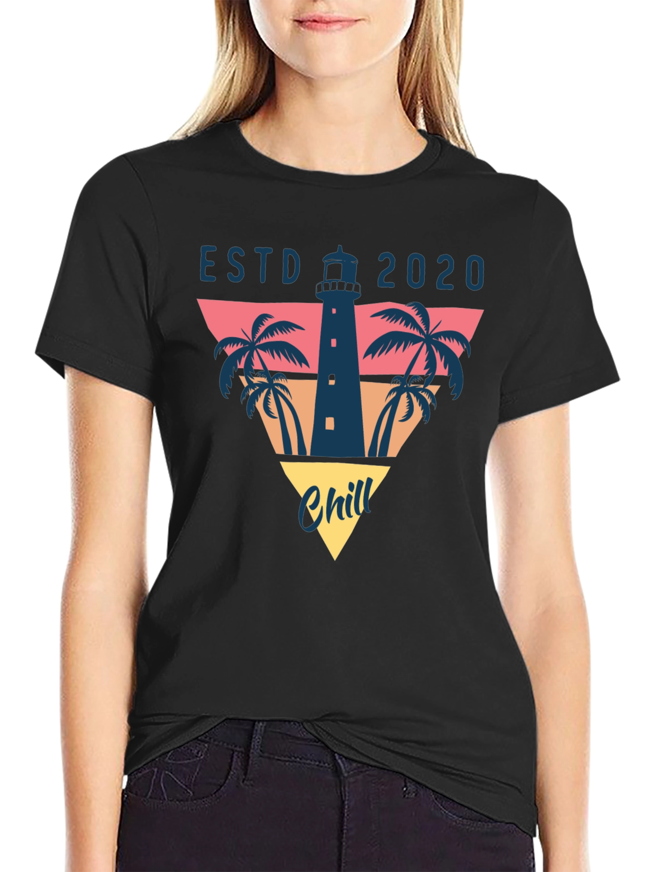 Chill ESTD 2020 Lighthouse Graphic T-Shirt