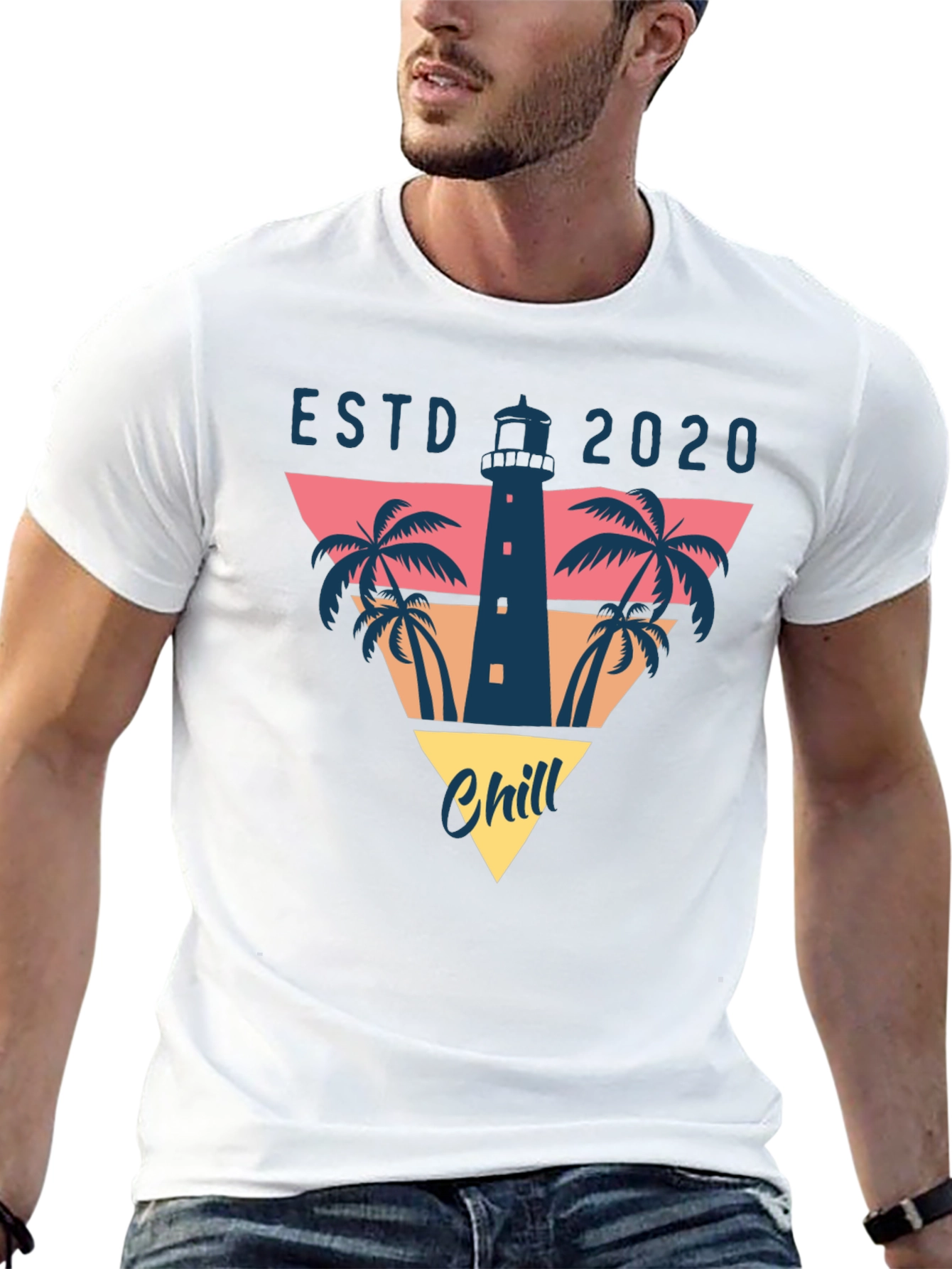 Chill ESTD 2020 Lighthouse Graphic T-Shirt