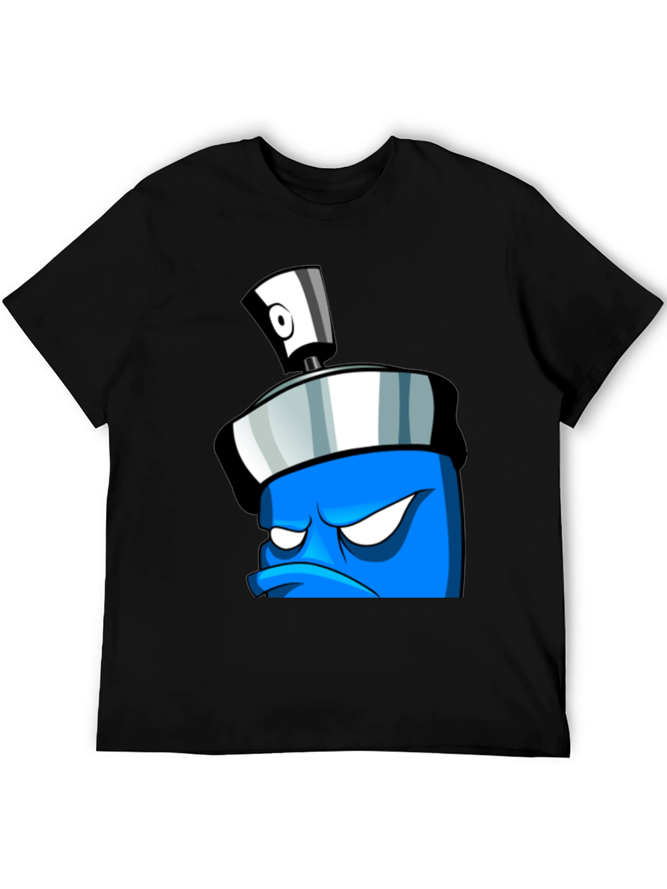 Angry Spray Can Graphic Tee - Black