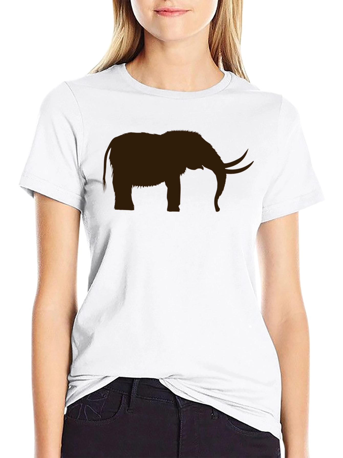 Elephant Silhouette Black T-Shirt