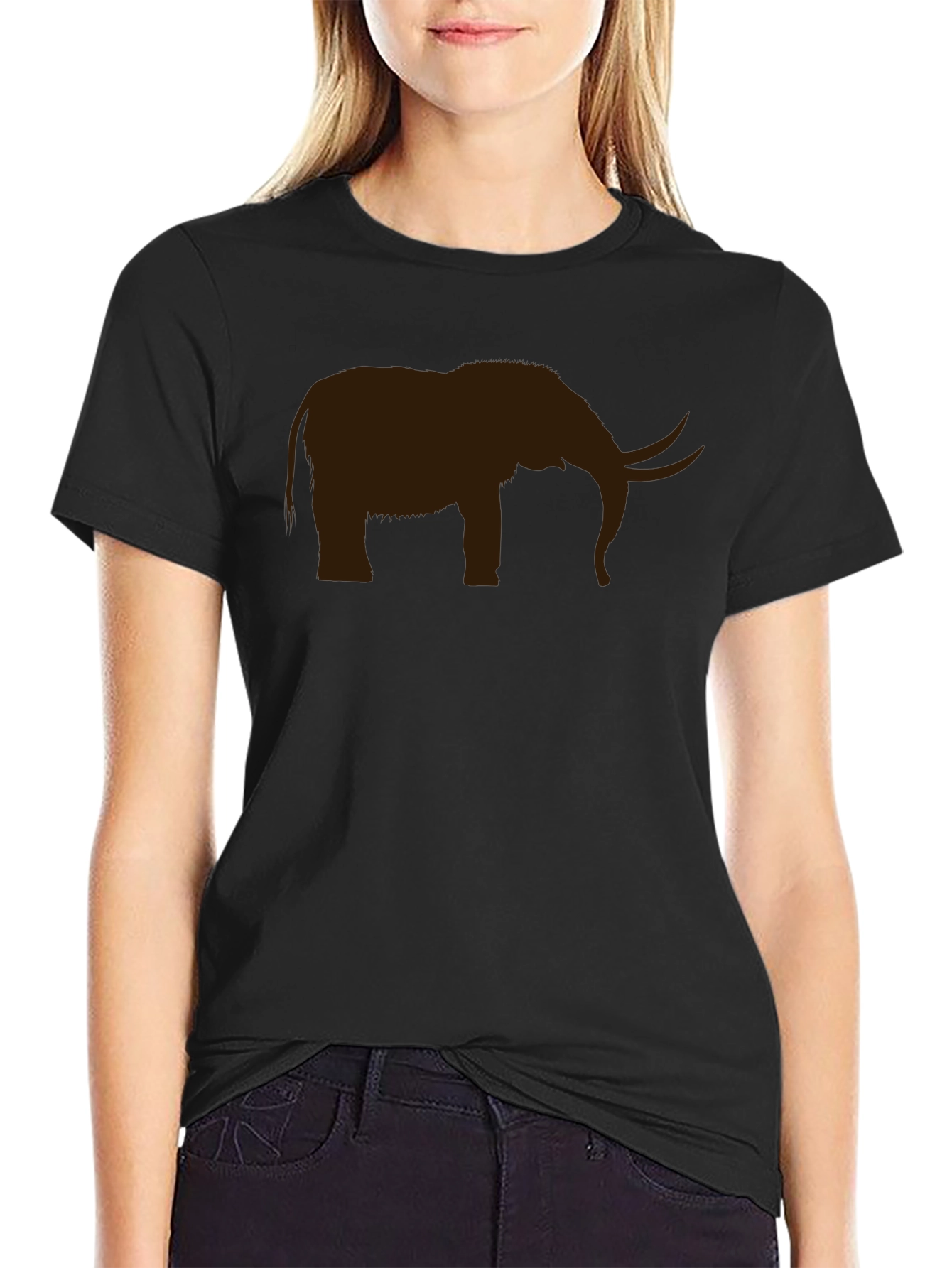 Elephant Silhouette Black T-Shirt