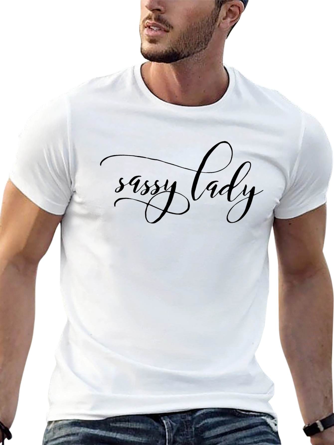 Sassy Lady Graphic T-Shirt - Black