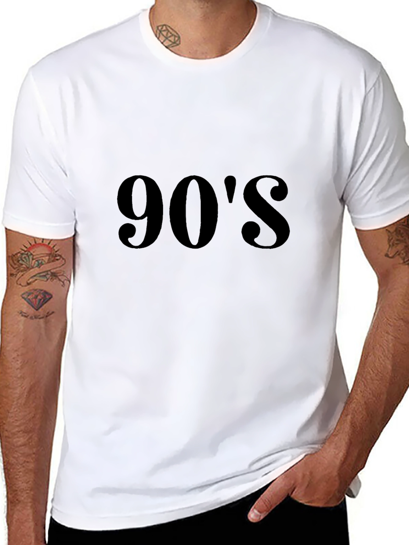 90s Black T-Shirt - Throwback Style!