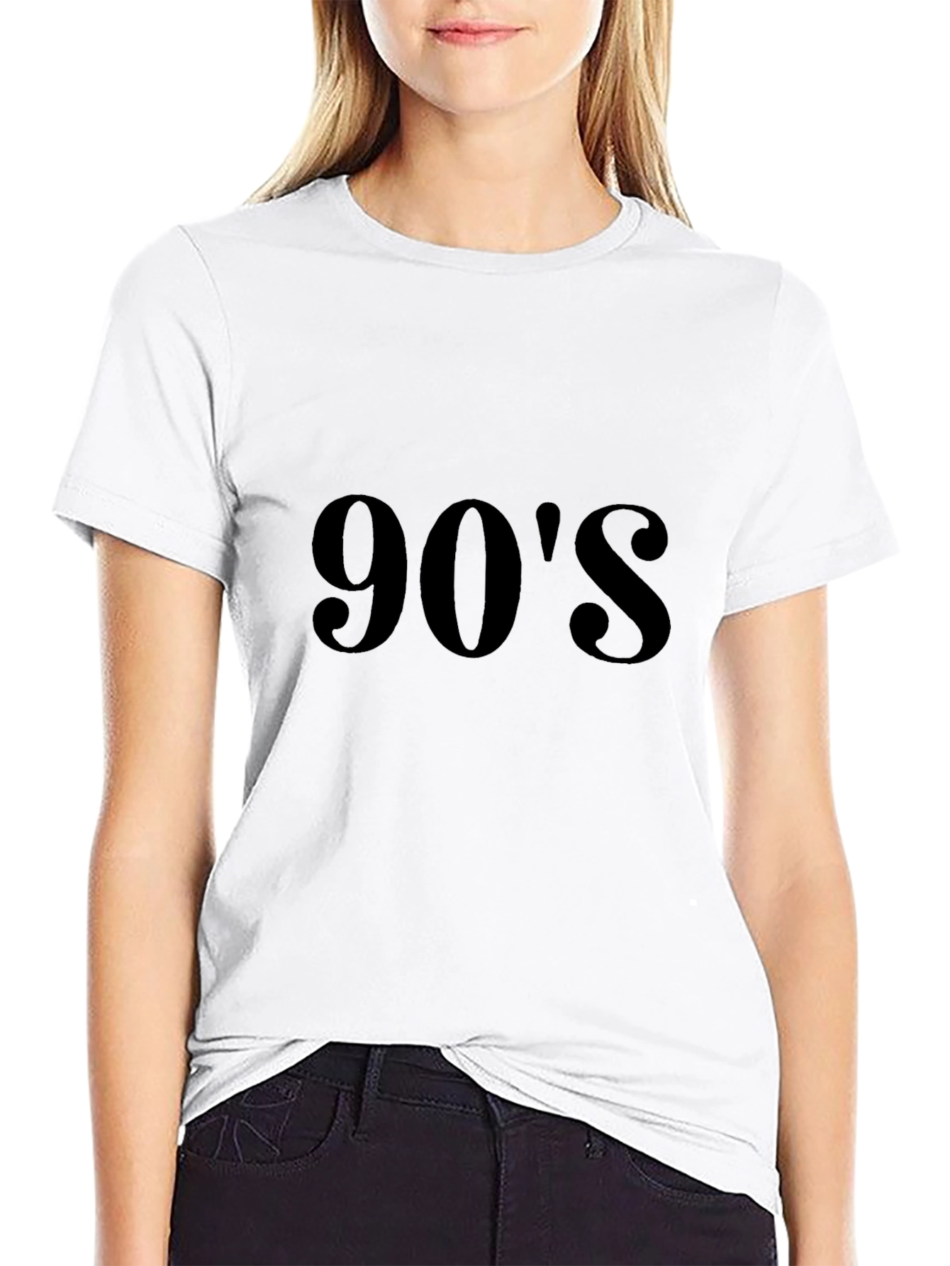 90s Black T-Shirt - Throwback Style!