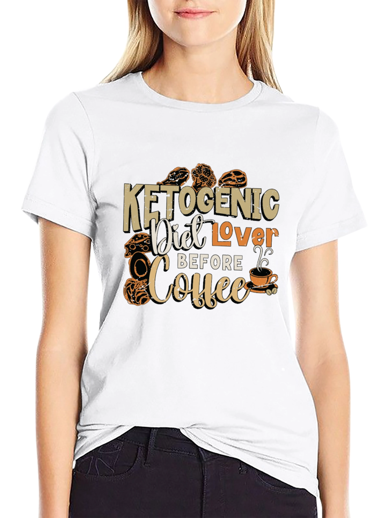 Keto Diet Lover T-Shirt - Coffee Before Keto
