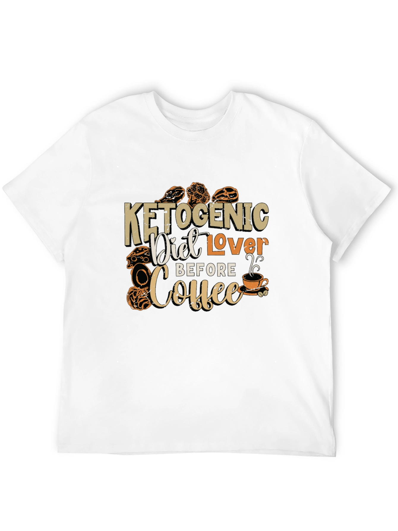 Keto Diet Lover T-Shirt - Coffee Before Keto