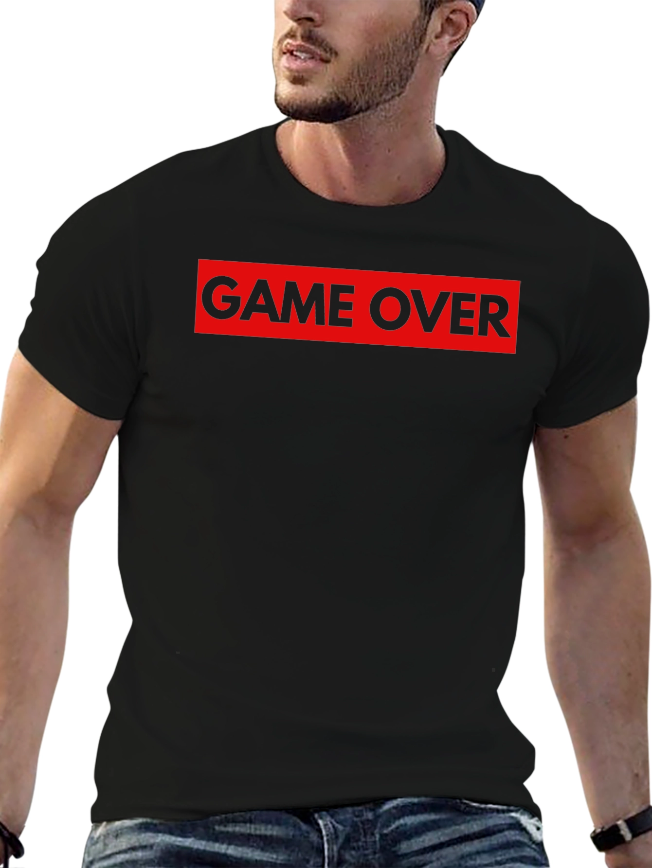 Game Over Graphic Tee - Black