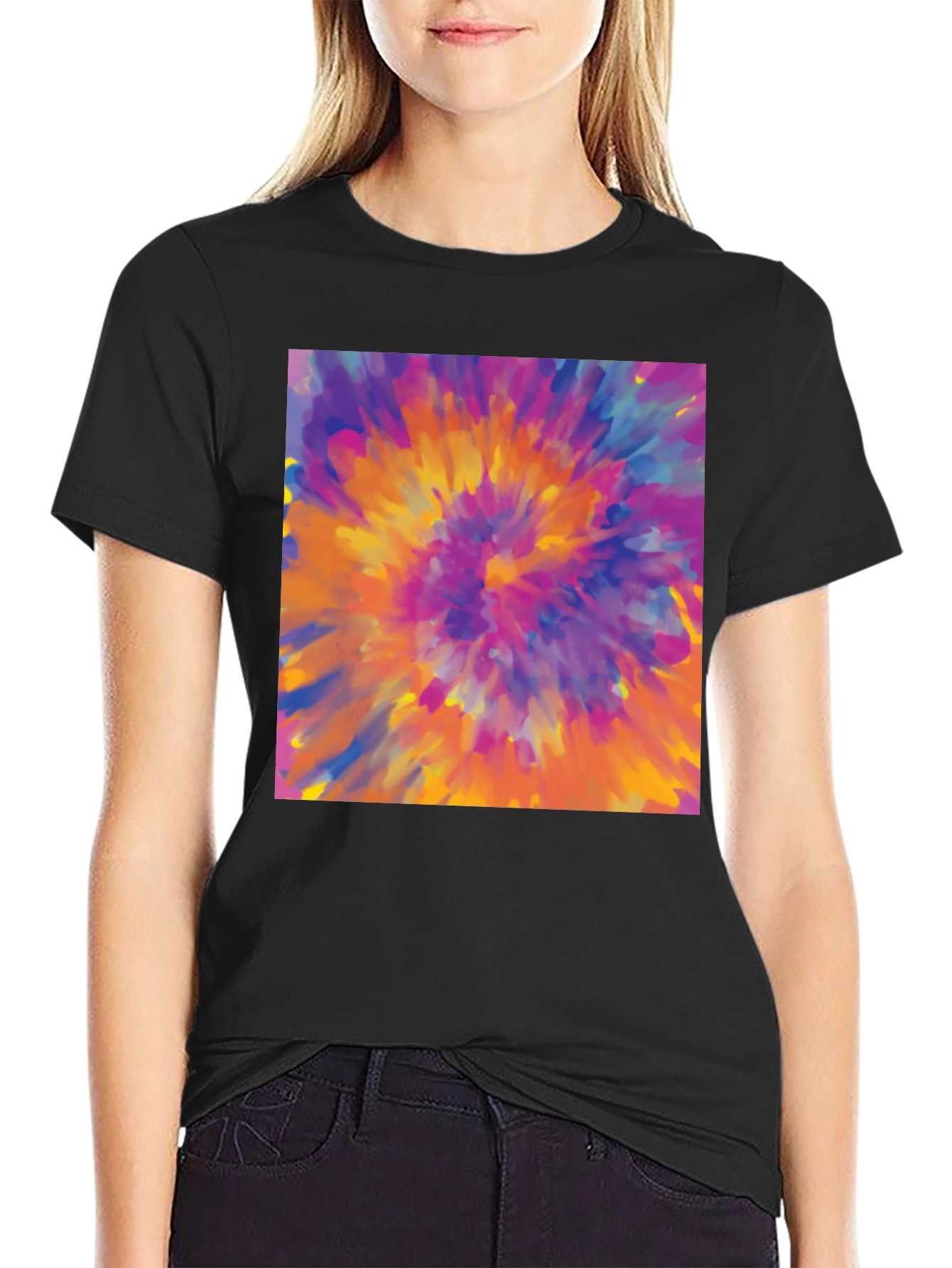 Vibrant Tie-Dye Graphic Tee - Bold Statement Style