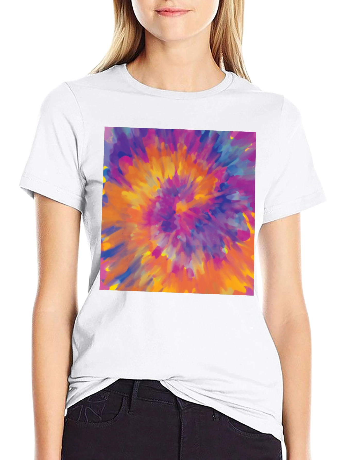 Vibrant Tie-Dye Graphic Tee - Bold Statement Style