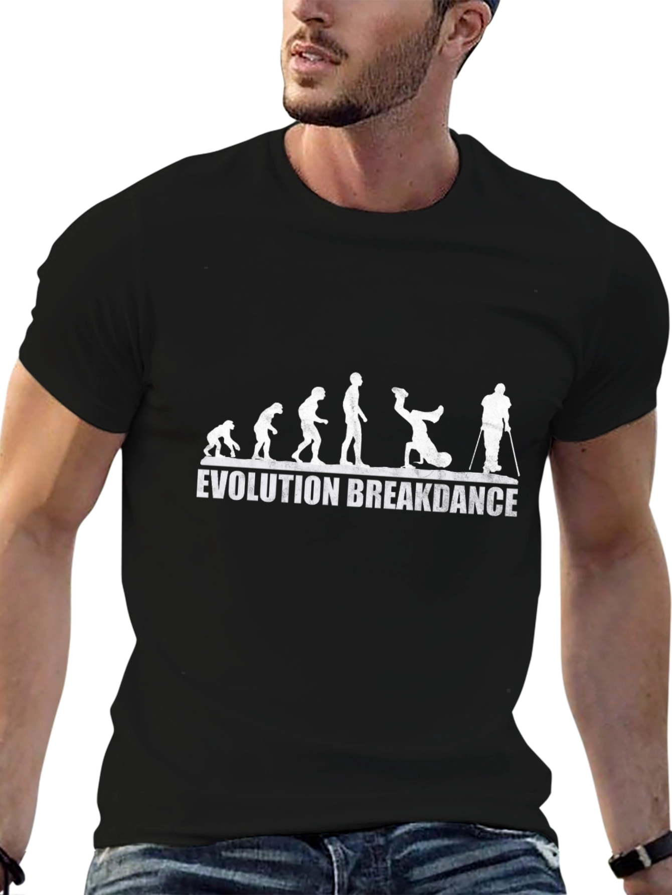 Evolution Breakdance T-Shirt - Black Graphic Tee