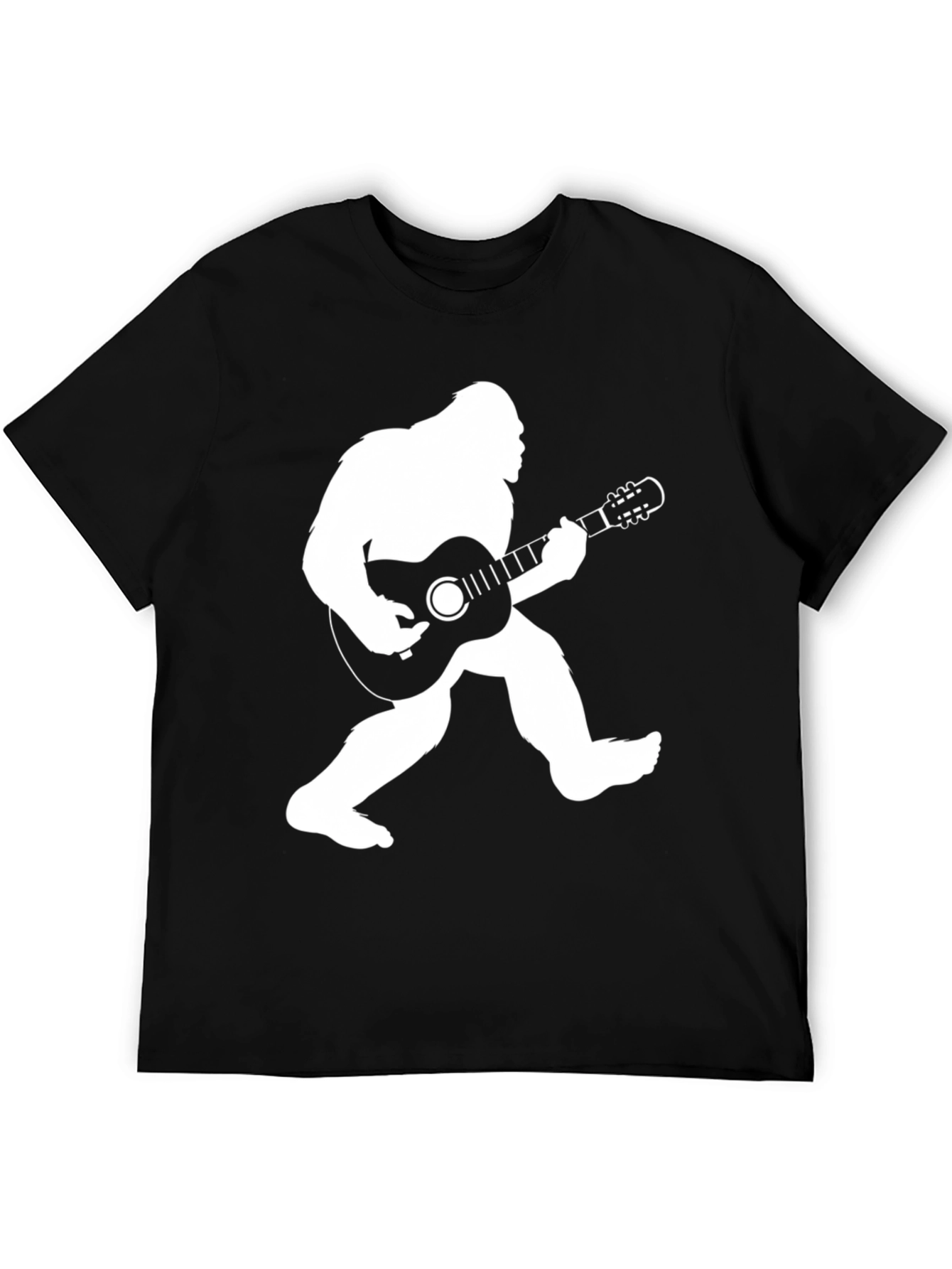 Bigfoot Guitar Player Black T-Shirt