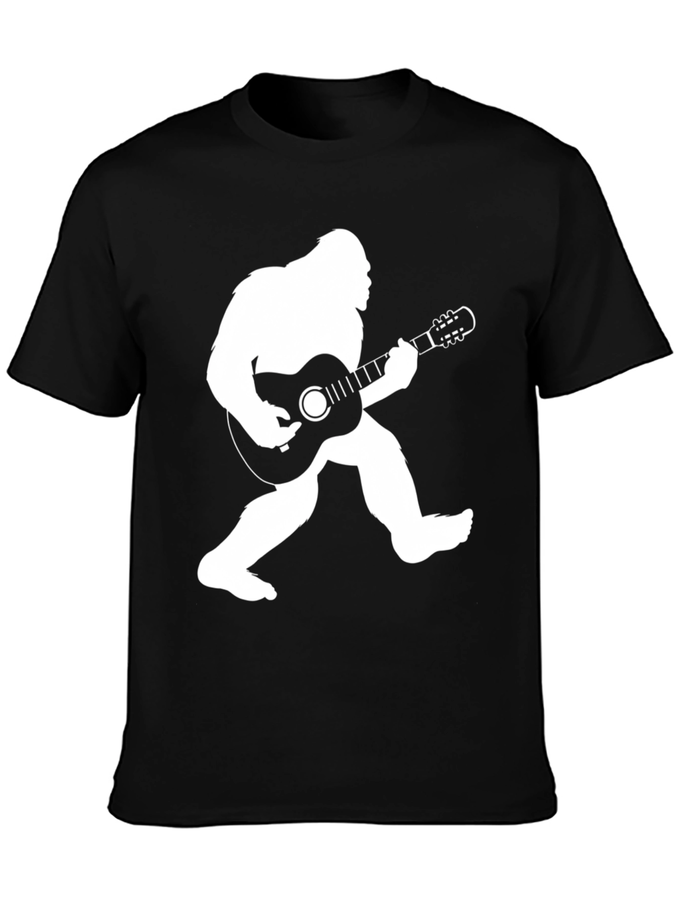 Bigfoot Guitar Player Black T-Shirt