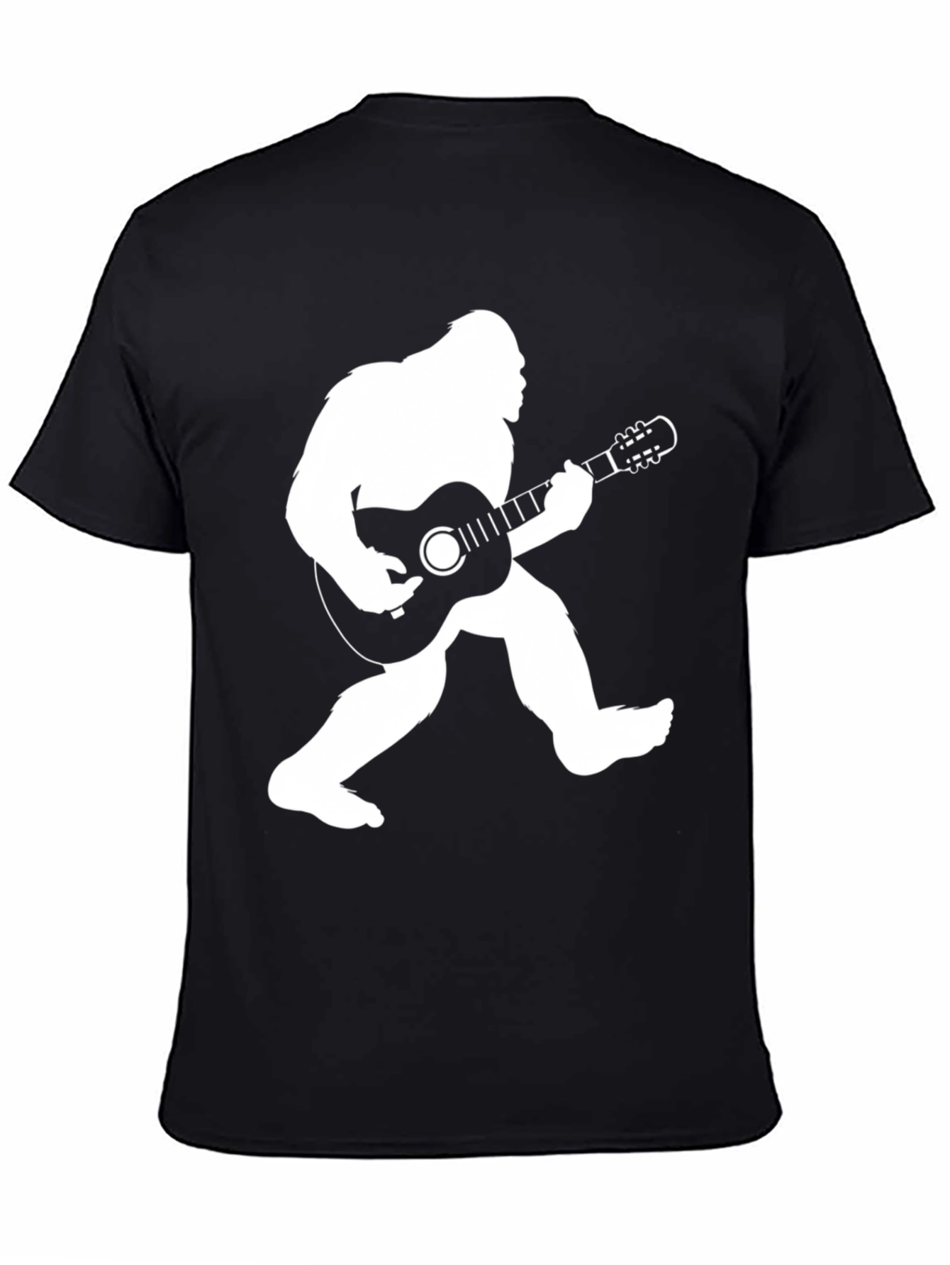 Bigfoot Guitar Player Black T-Shirt