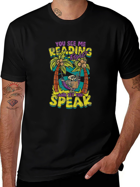 Funny Skeleton Reading T-Shirt
