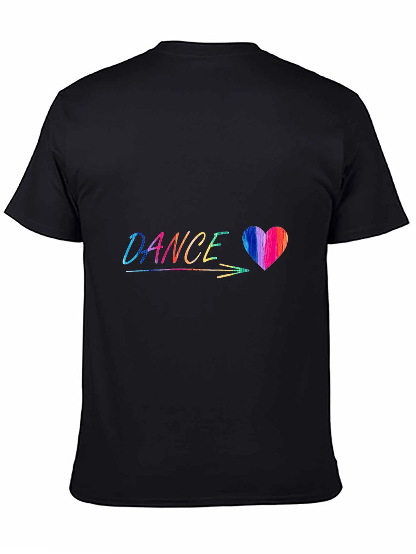 Dance Heart Graphic Tee - Stylish Black T-Shirt