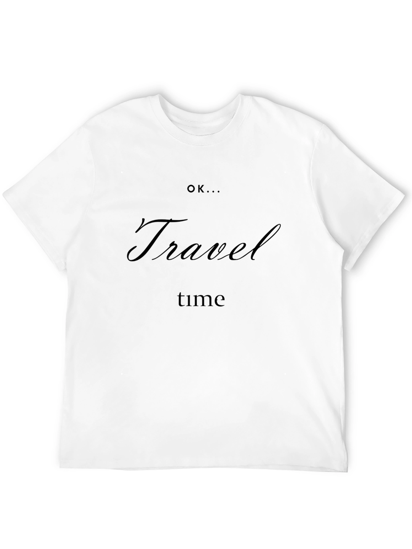 Travel Time Graphic Tee - Black Crew Neck