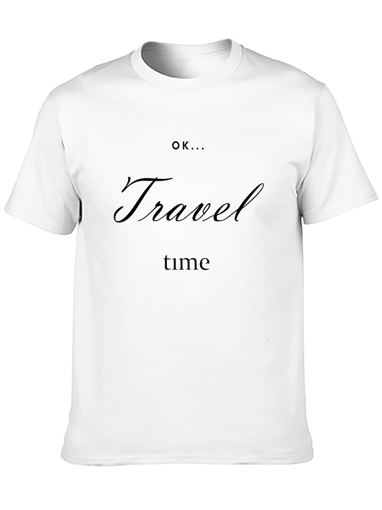 Travel Time Graphic Tee - Black Crew Neck