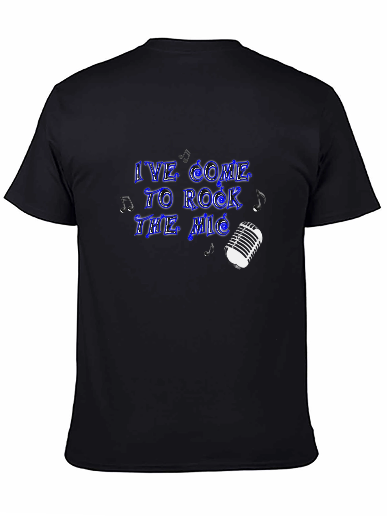 Rock the Mic Black Graphic Tee