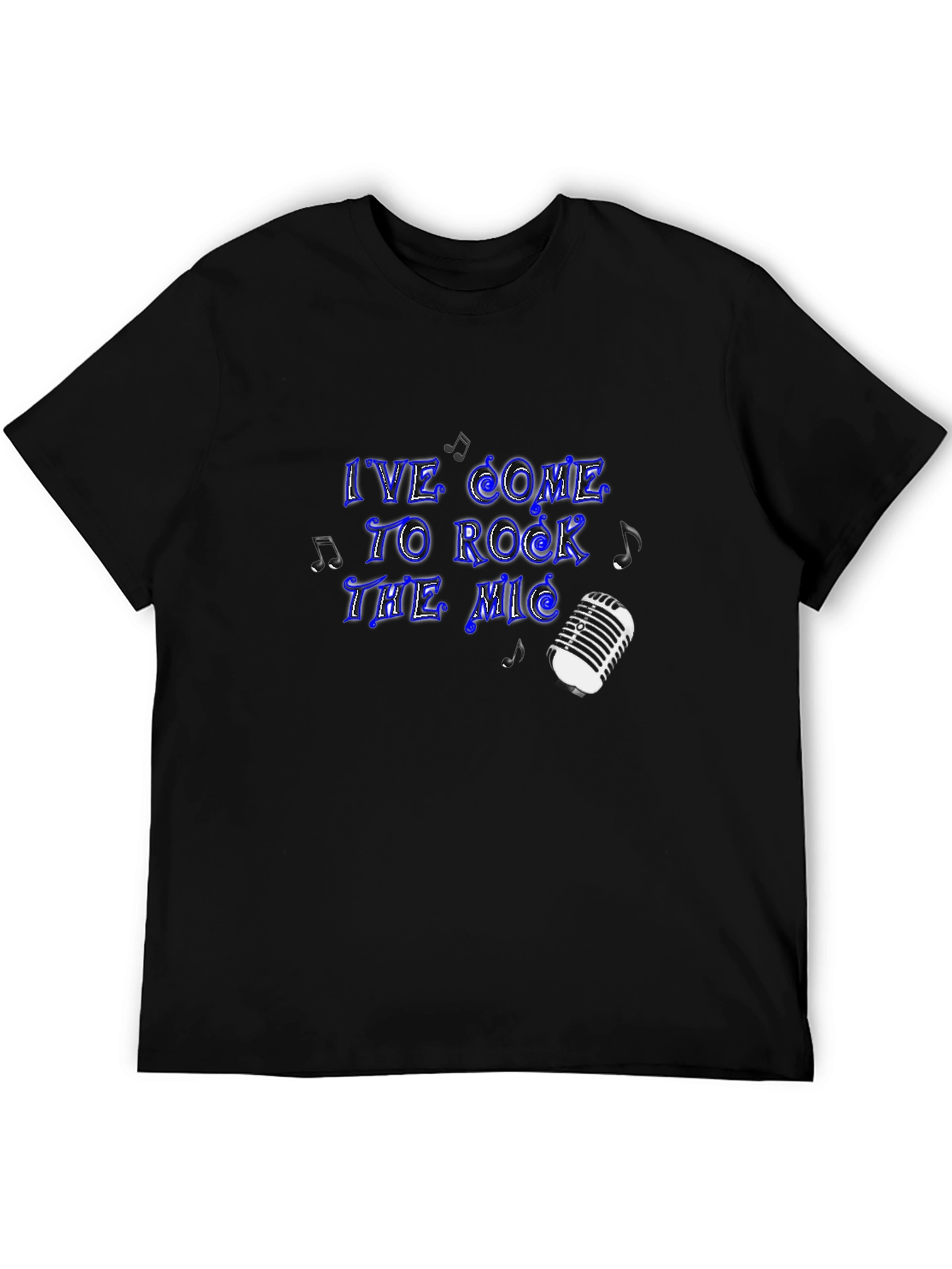 Rock the Mic Black Graphic Tee