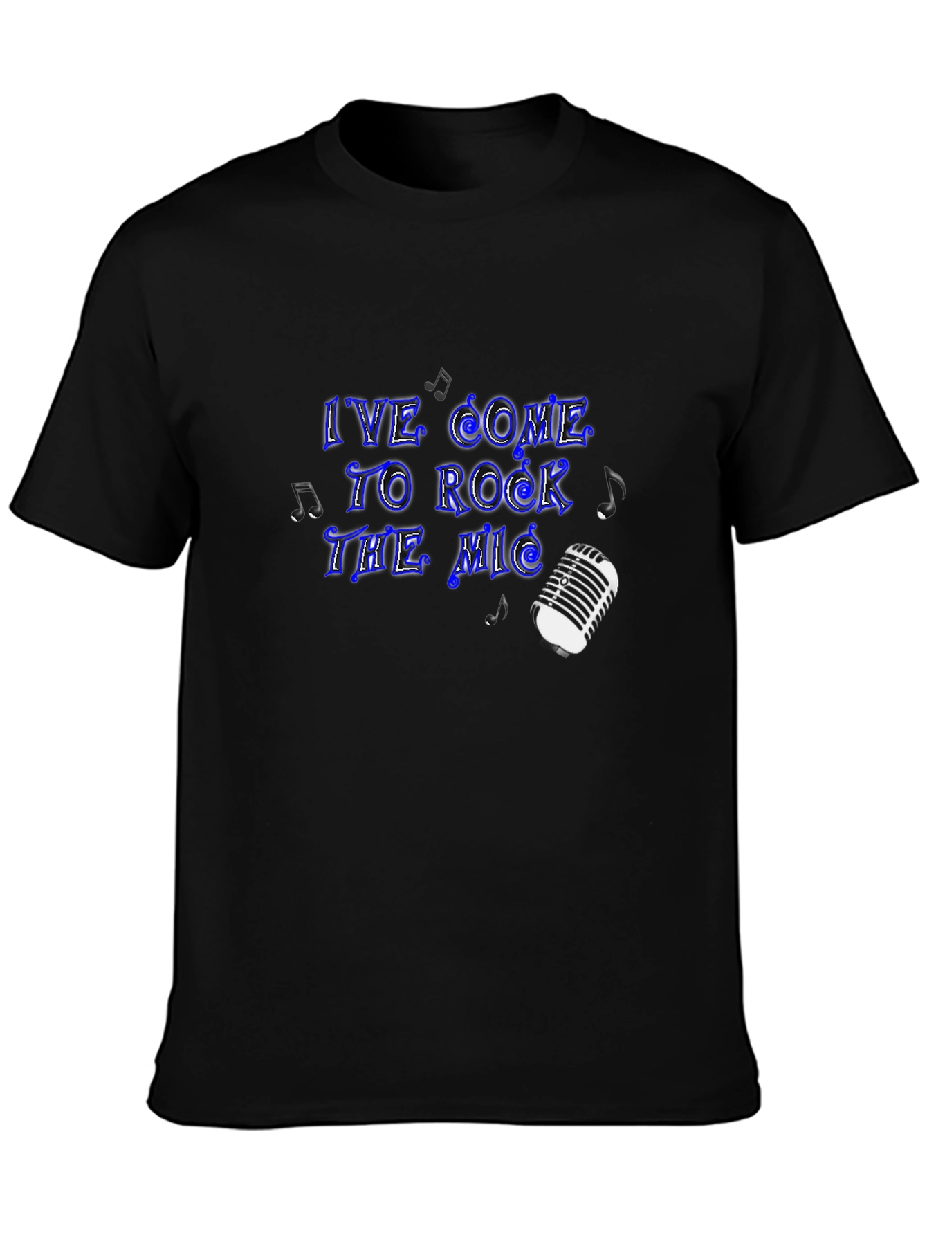 Rock the Mic Black Graphic Tee
