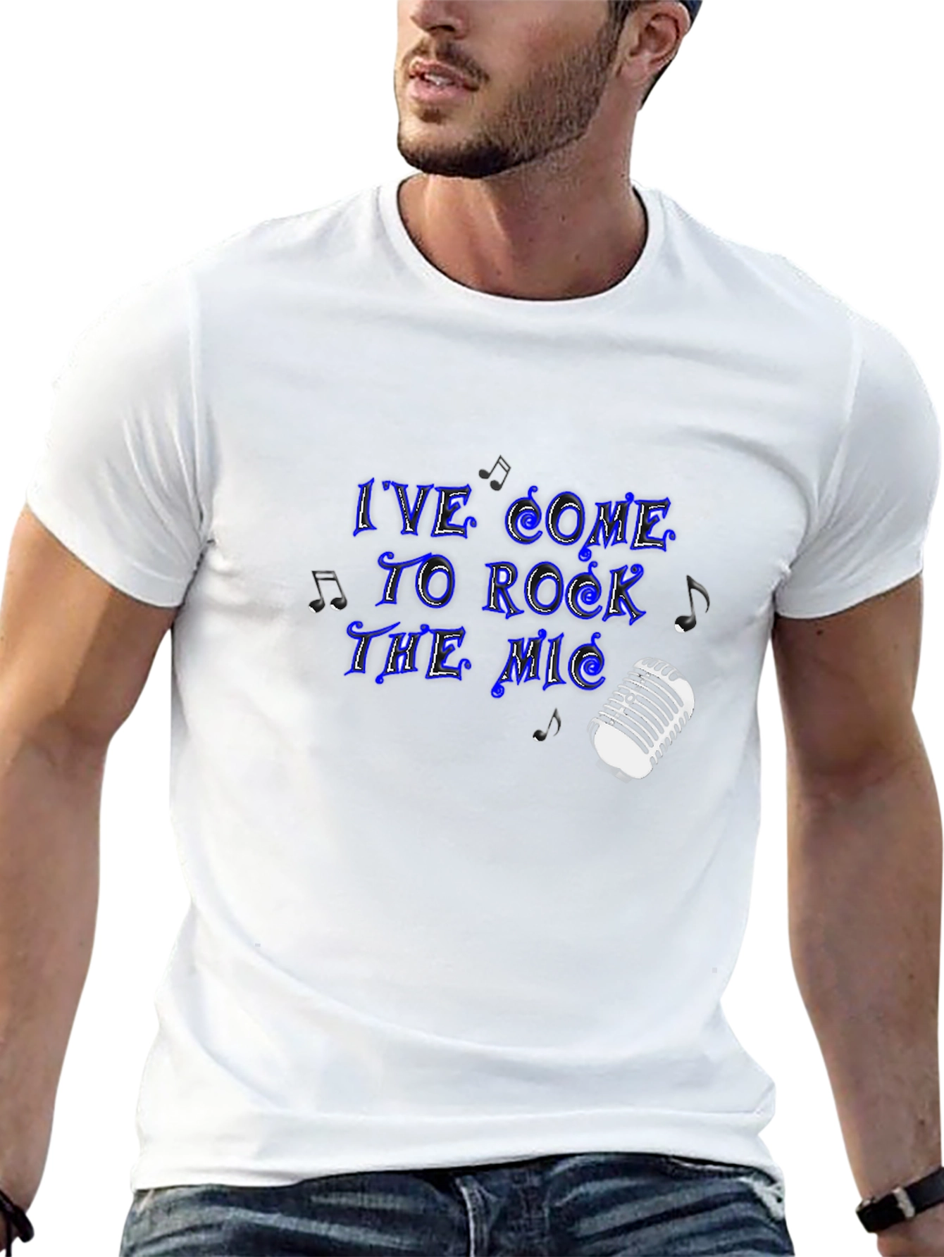Rock the Mic Black Graphic Tee