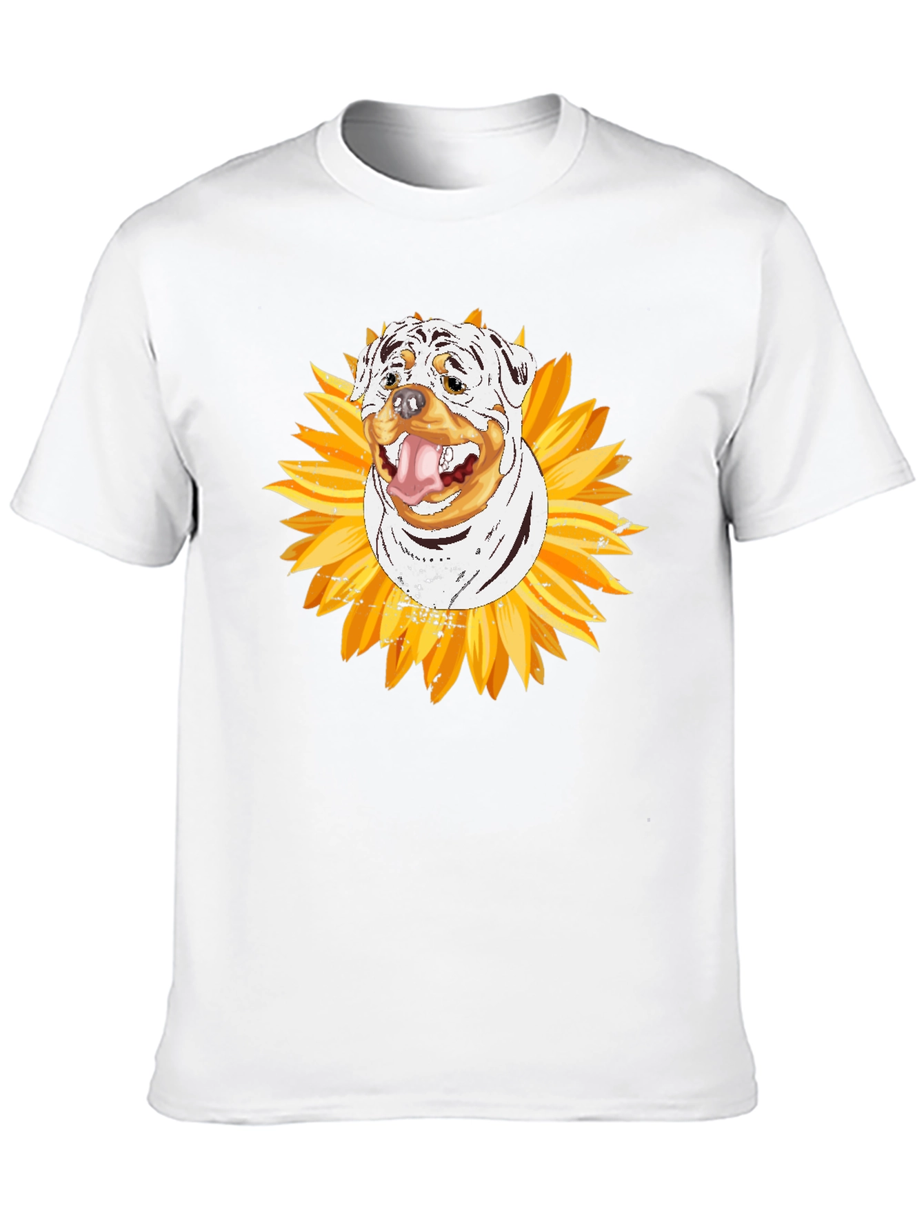 Rottweiler Sunflower Graphic Tee