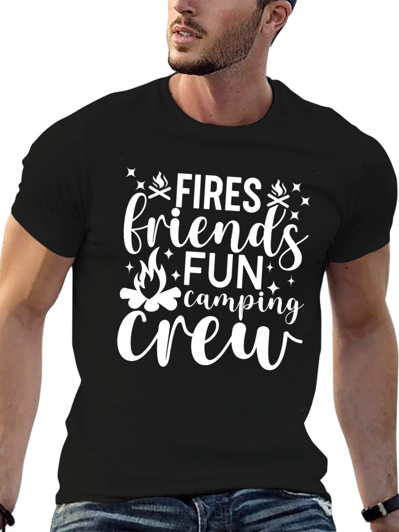 Fires Friends Fun Camping Crew T-Shirt