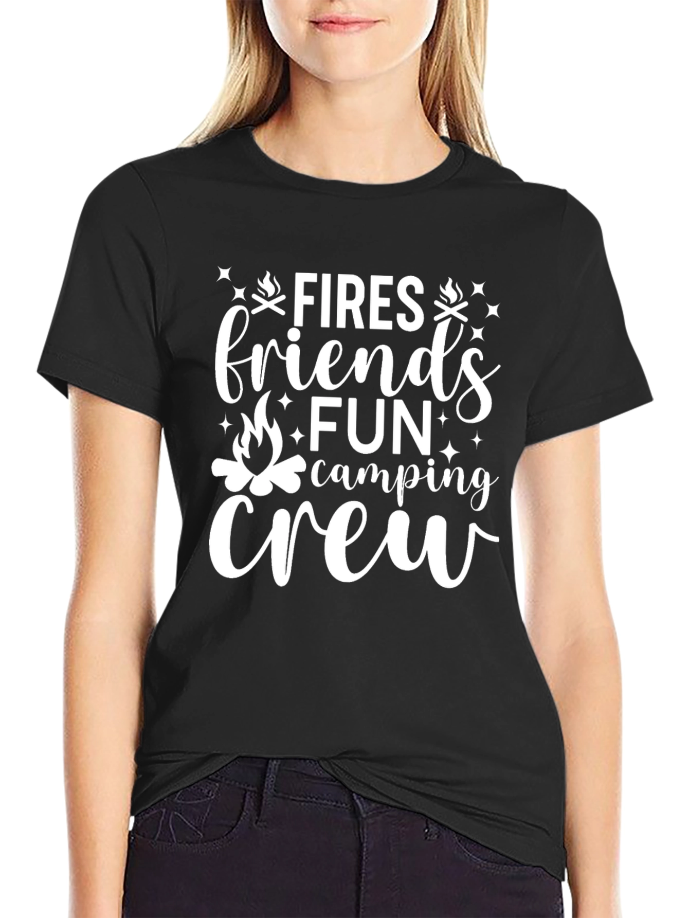 Fires Friends Fun Camping Crew T-Shirt