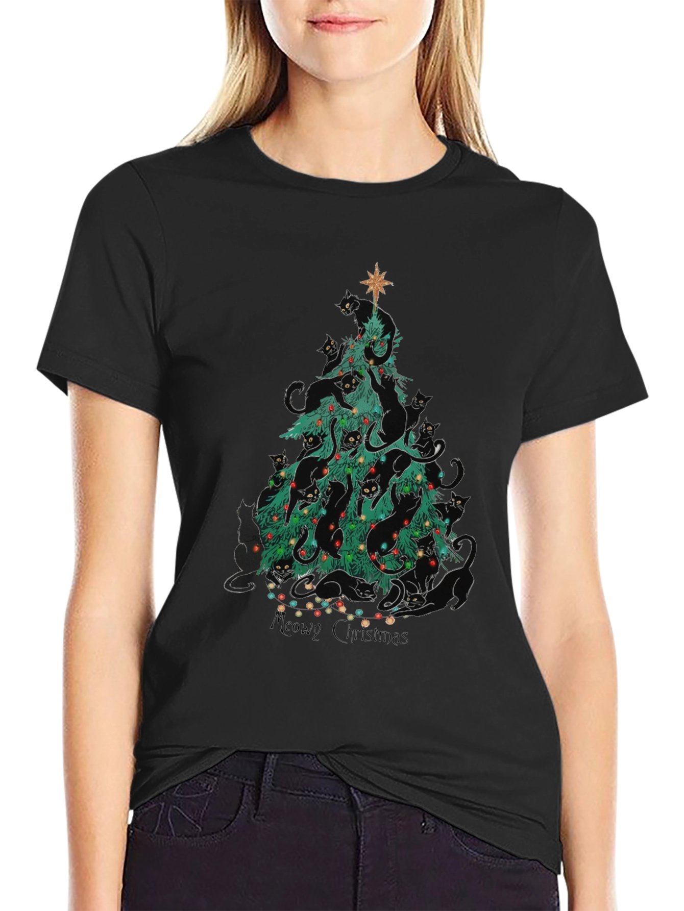 Cat Christmas Tree T-Shirt